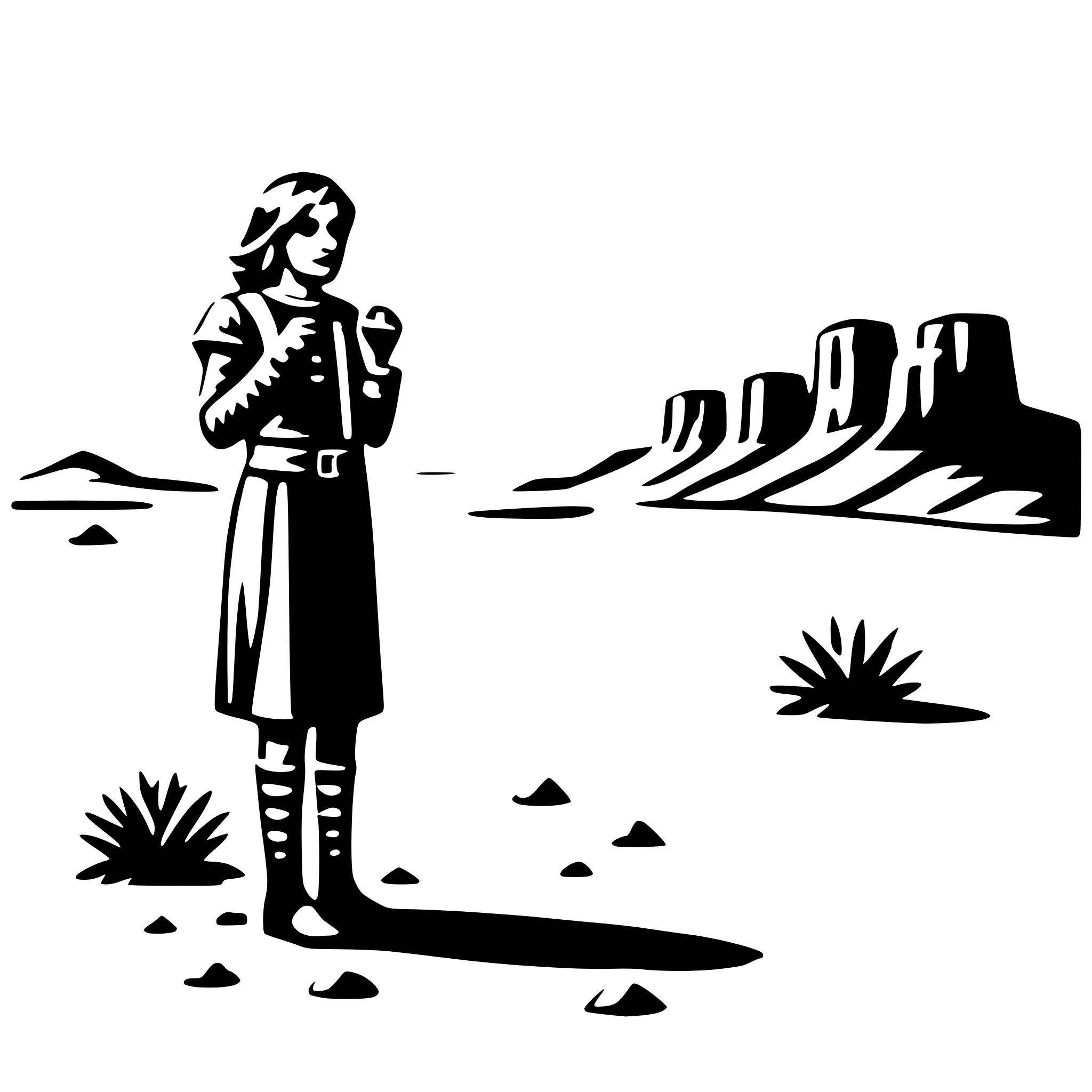 AI-generated SVG of a stargazing in desert