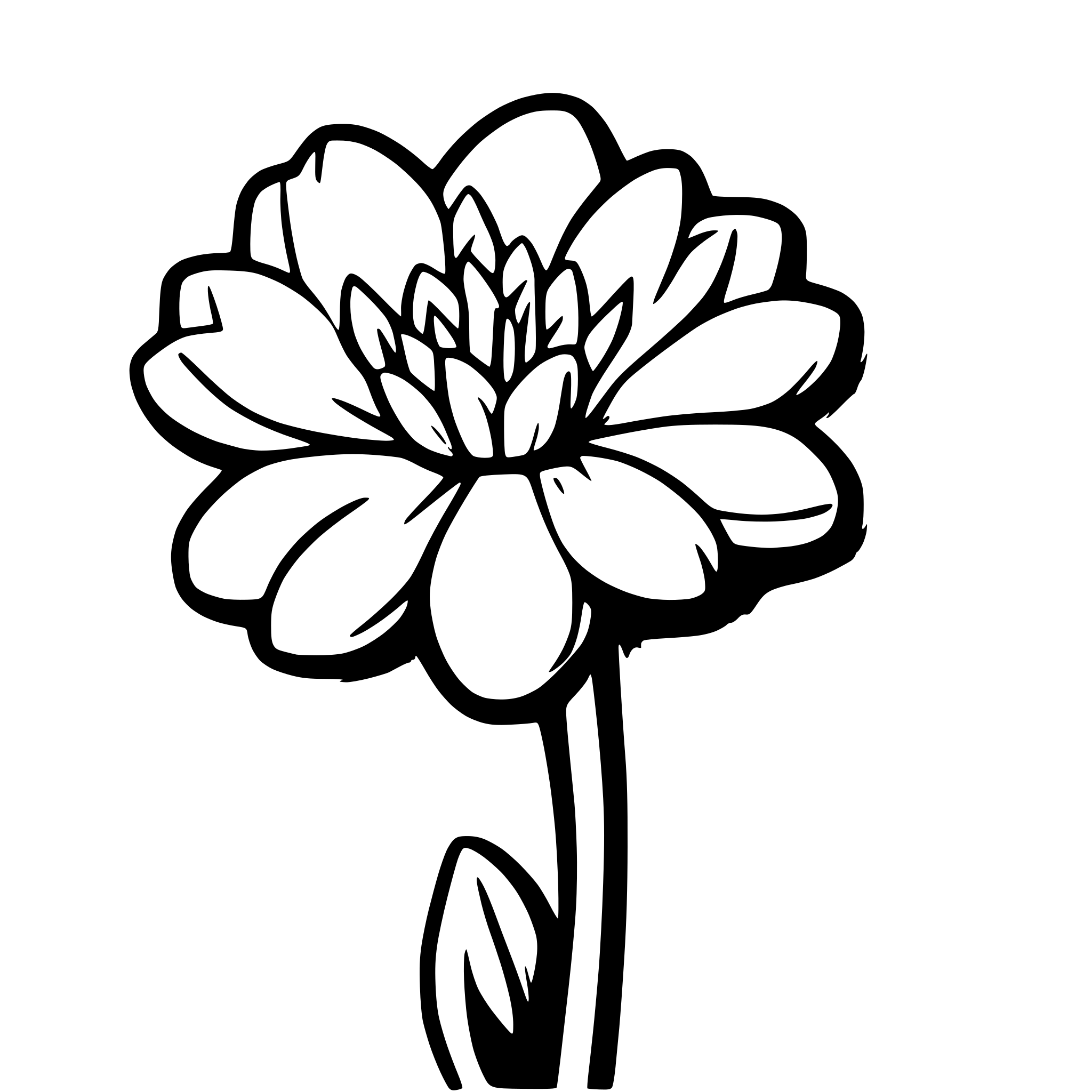 AI-generated SVG of a lilly flower head