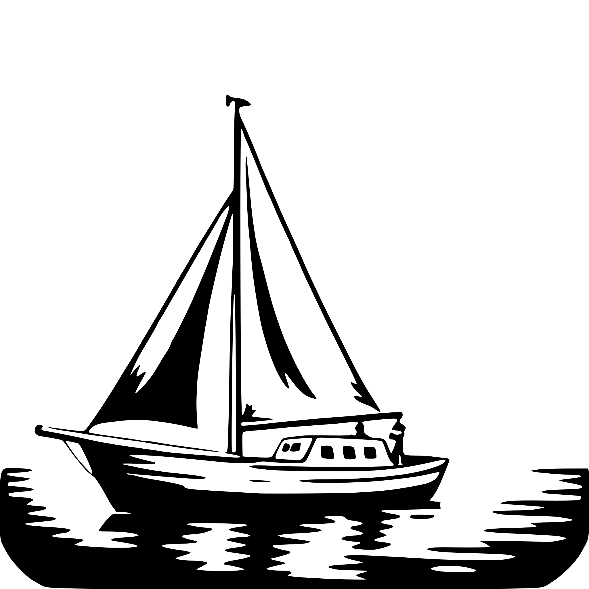 AI-generated SVG of a romantic sunset sail