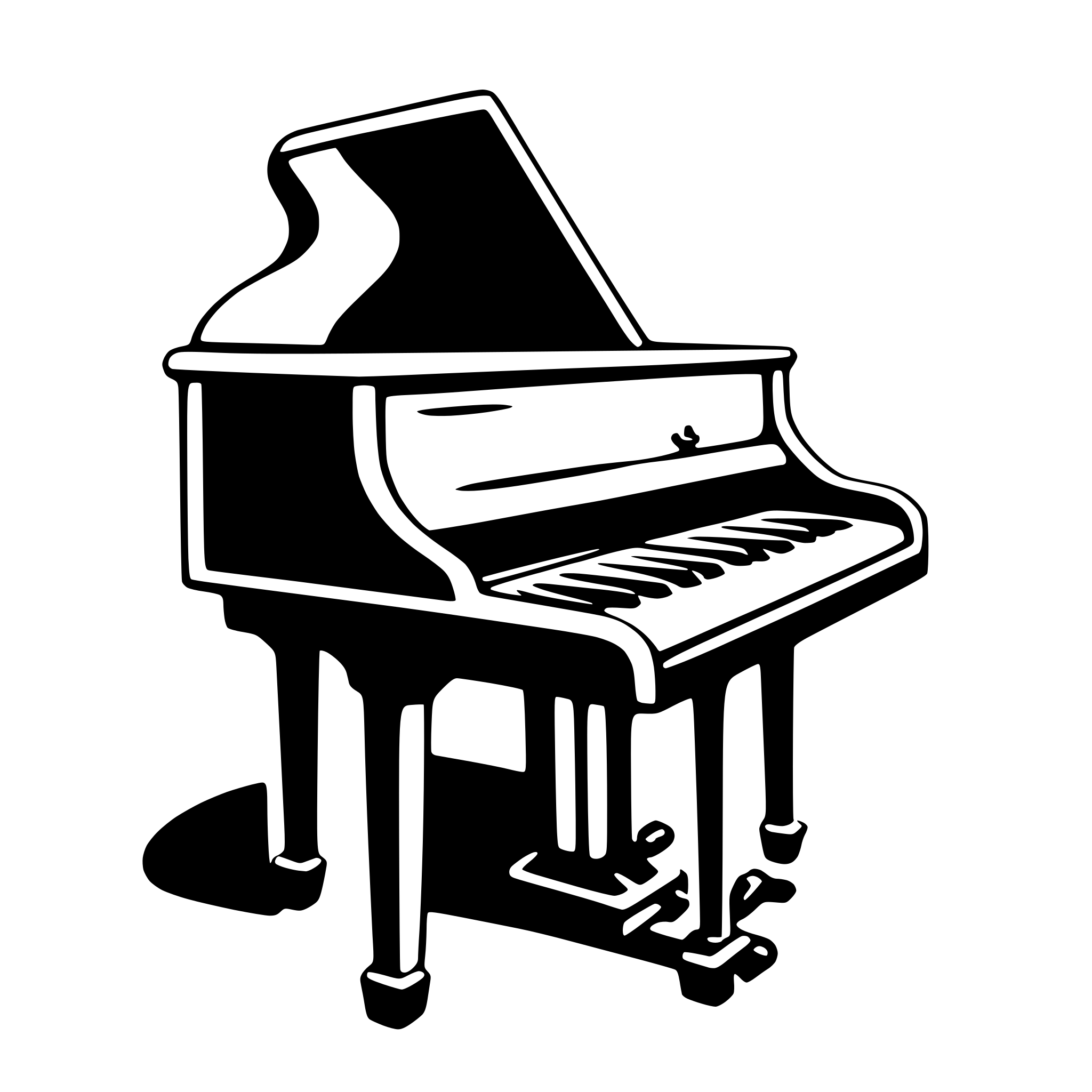 AI-generated SVG of a piano