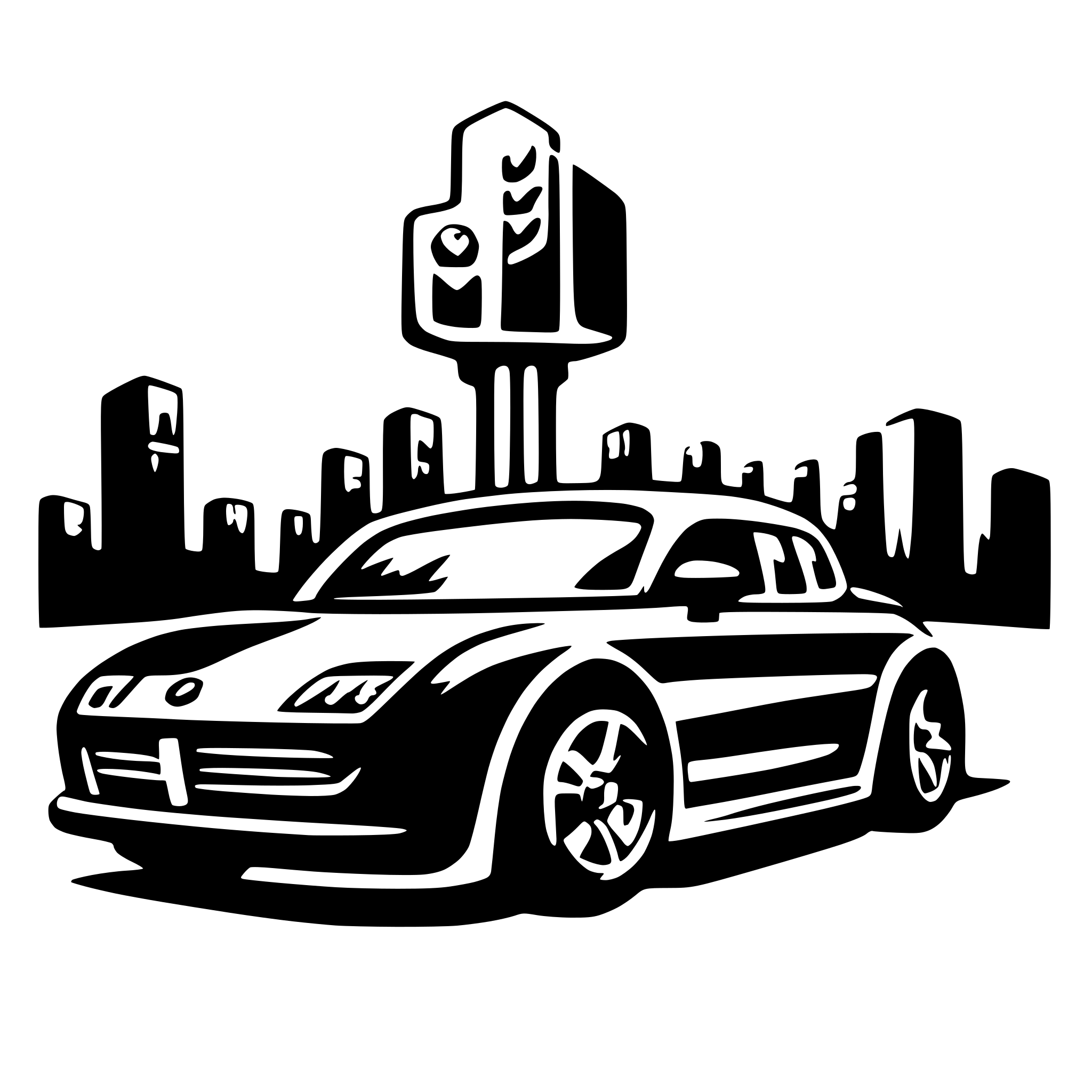 AI-generated SVG of a fast lane switch car logo