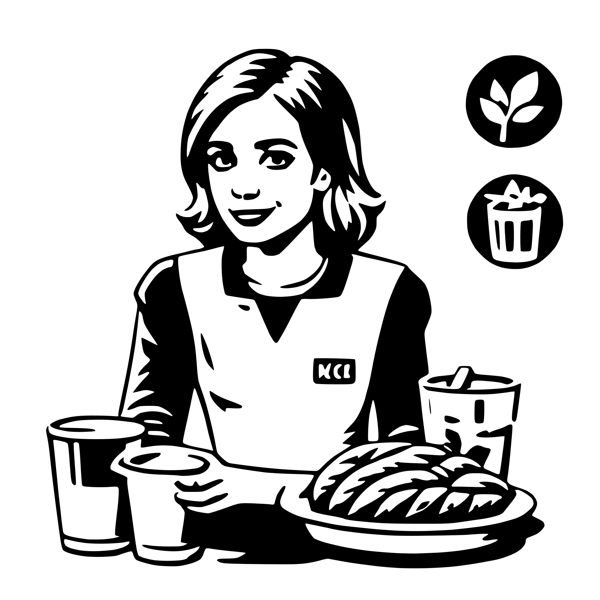 AI-generated SVG of a nutritionist