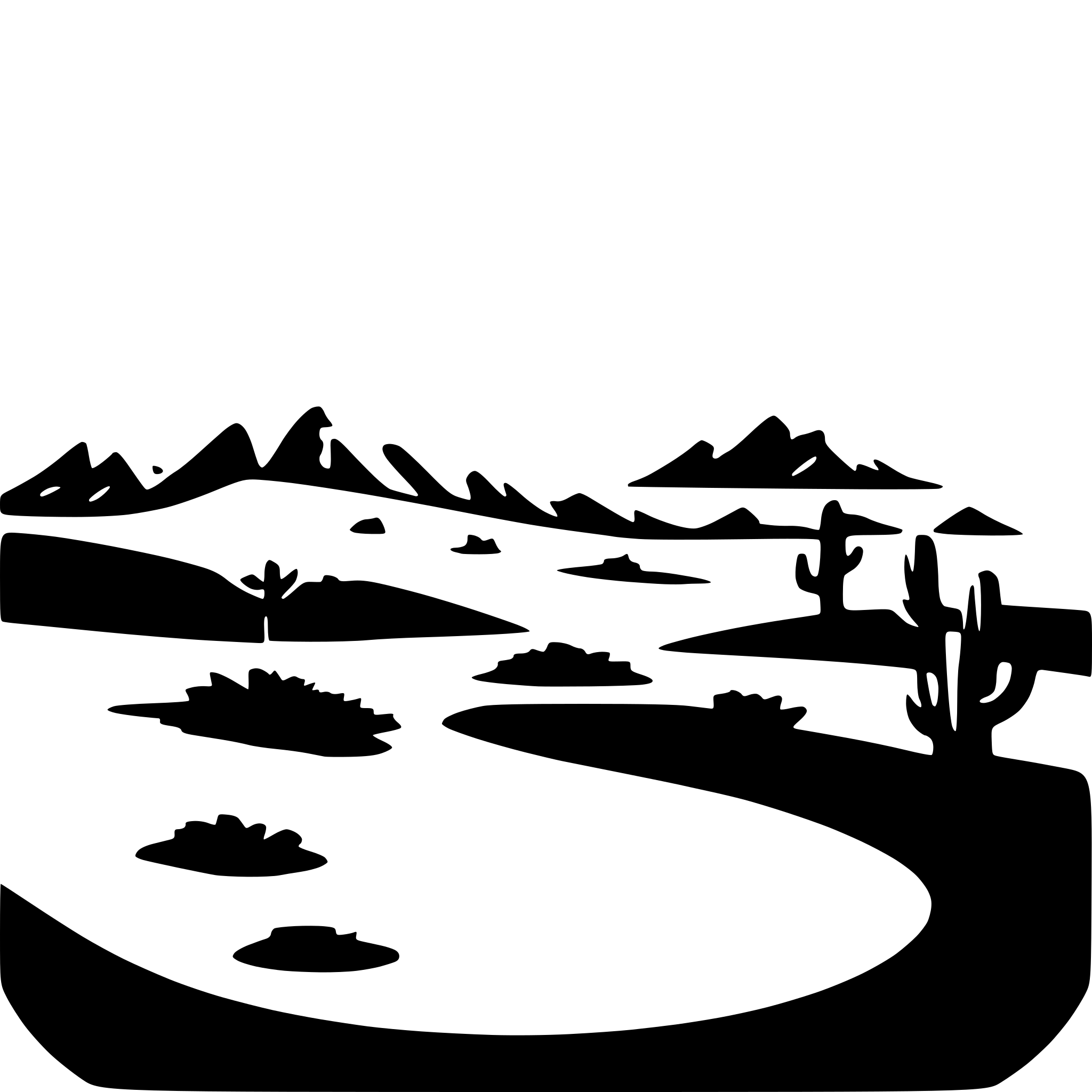 AI-generated SVG of a desert landscape with halfmoon in the sky at night