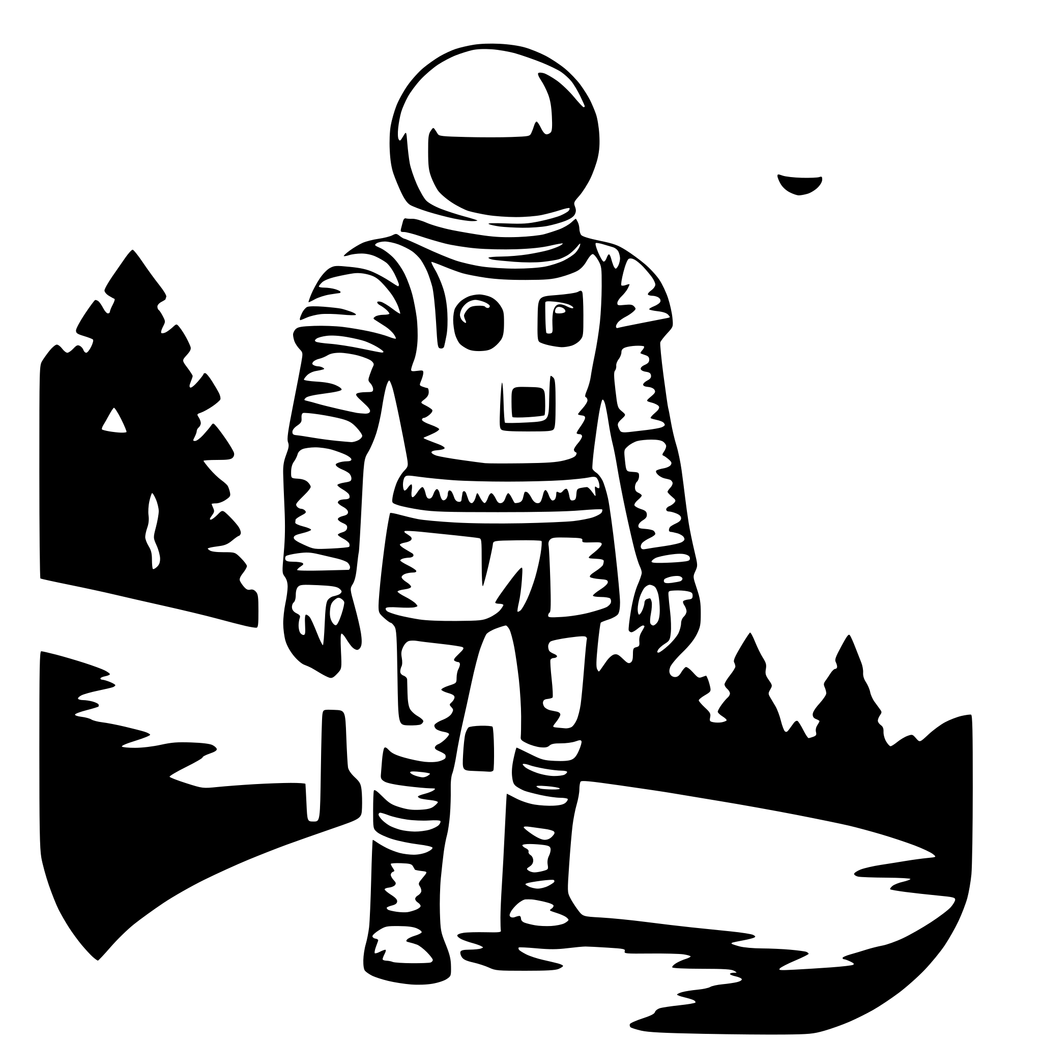 AI-generated SVG of 'Spaceman'