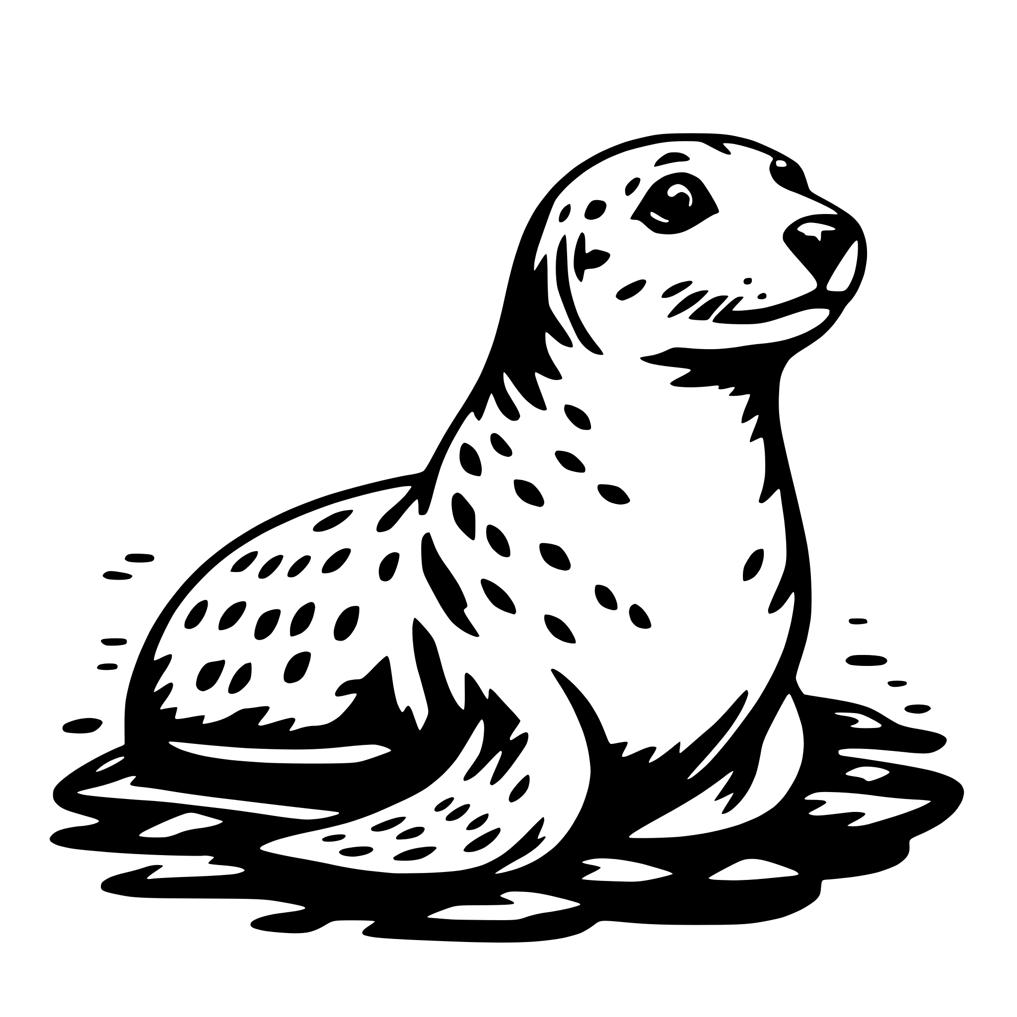 AI-generated SVG of a harbor seal