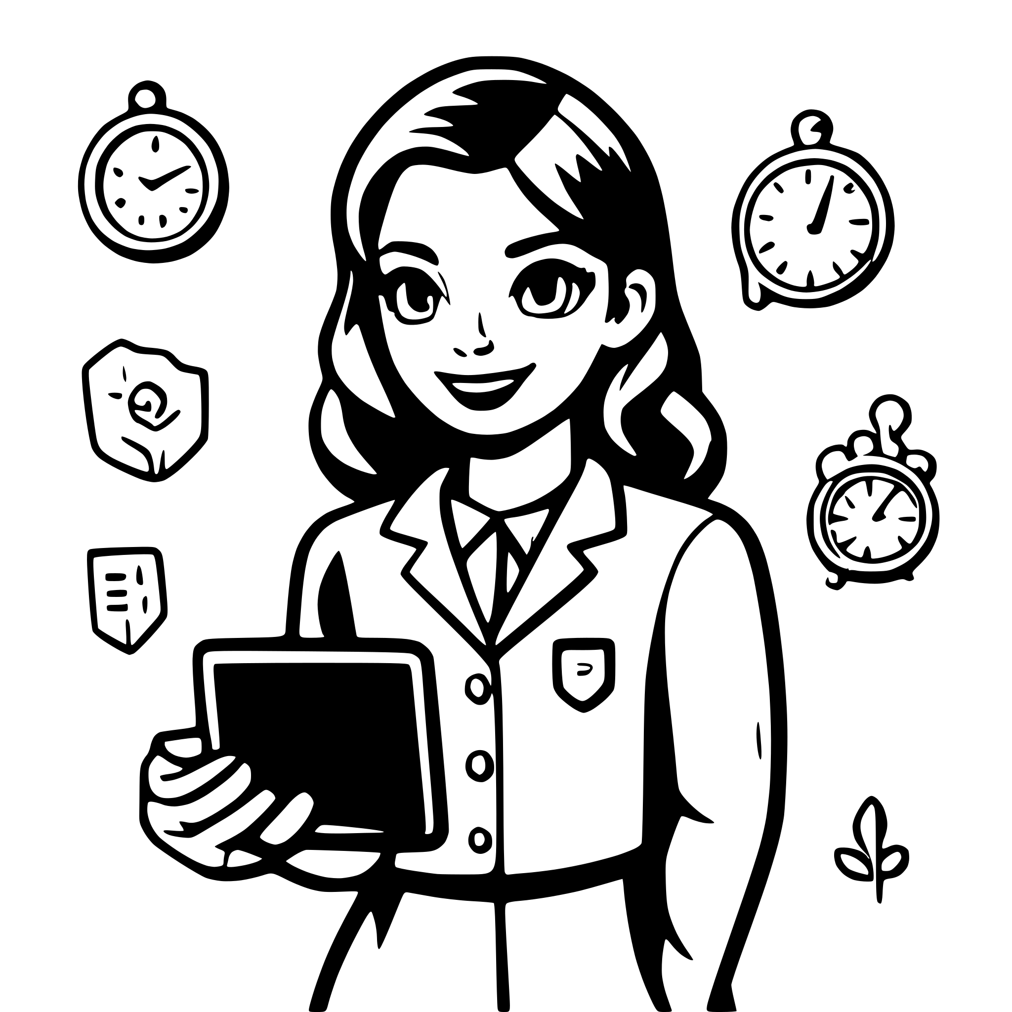 AI-generated SVG of a I need a nice svg that has simple animation illustrations for work and the following key features fo r my app Payroll Management Task Management HR Platform  Time Logging, and chat support