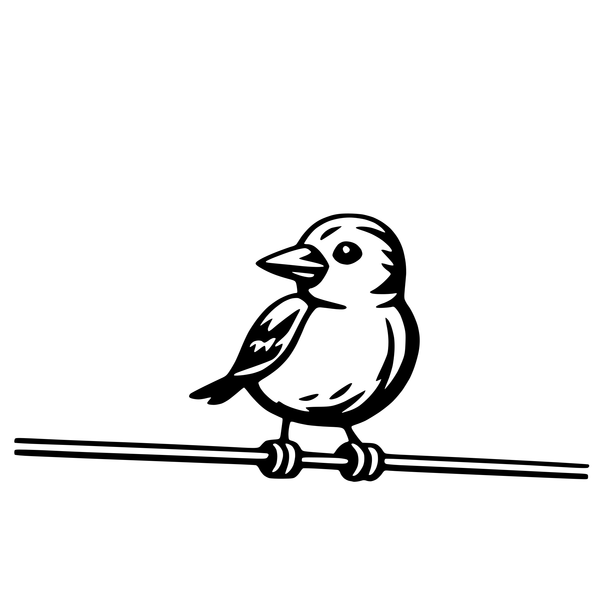 AI-generated SVG of a bird on wire