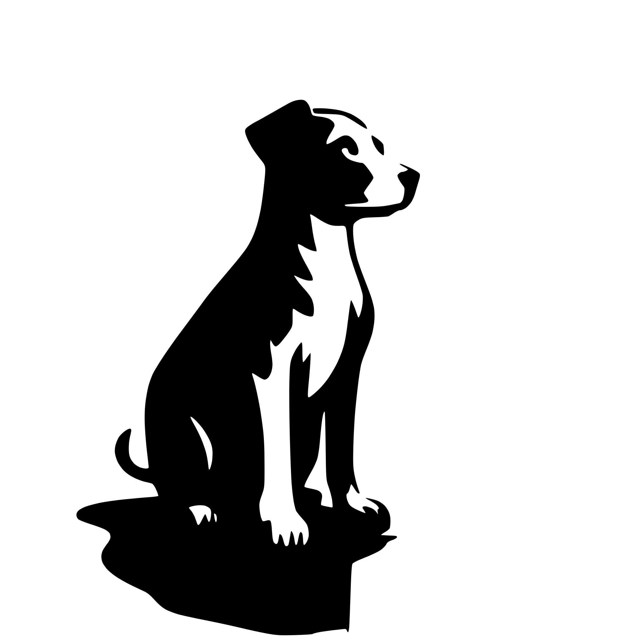 AI-generated SVG of a a dog silhouette vector with a white background AI-generated SVG of a a dog silhouette vector with a white background