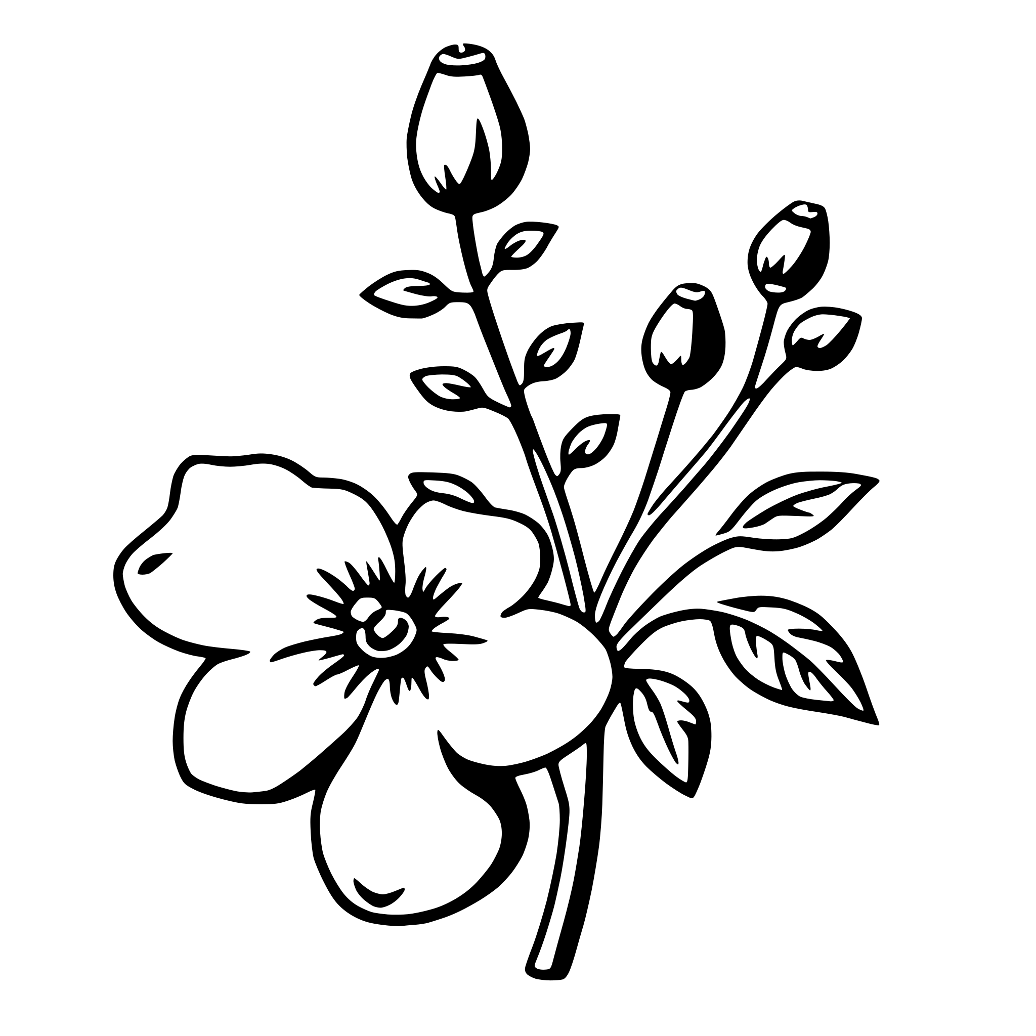 AI-generated SVG of a sweet pea
