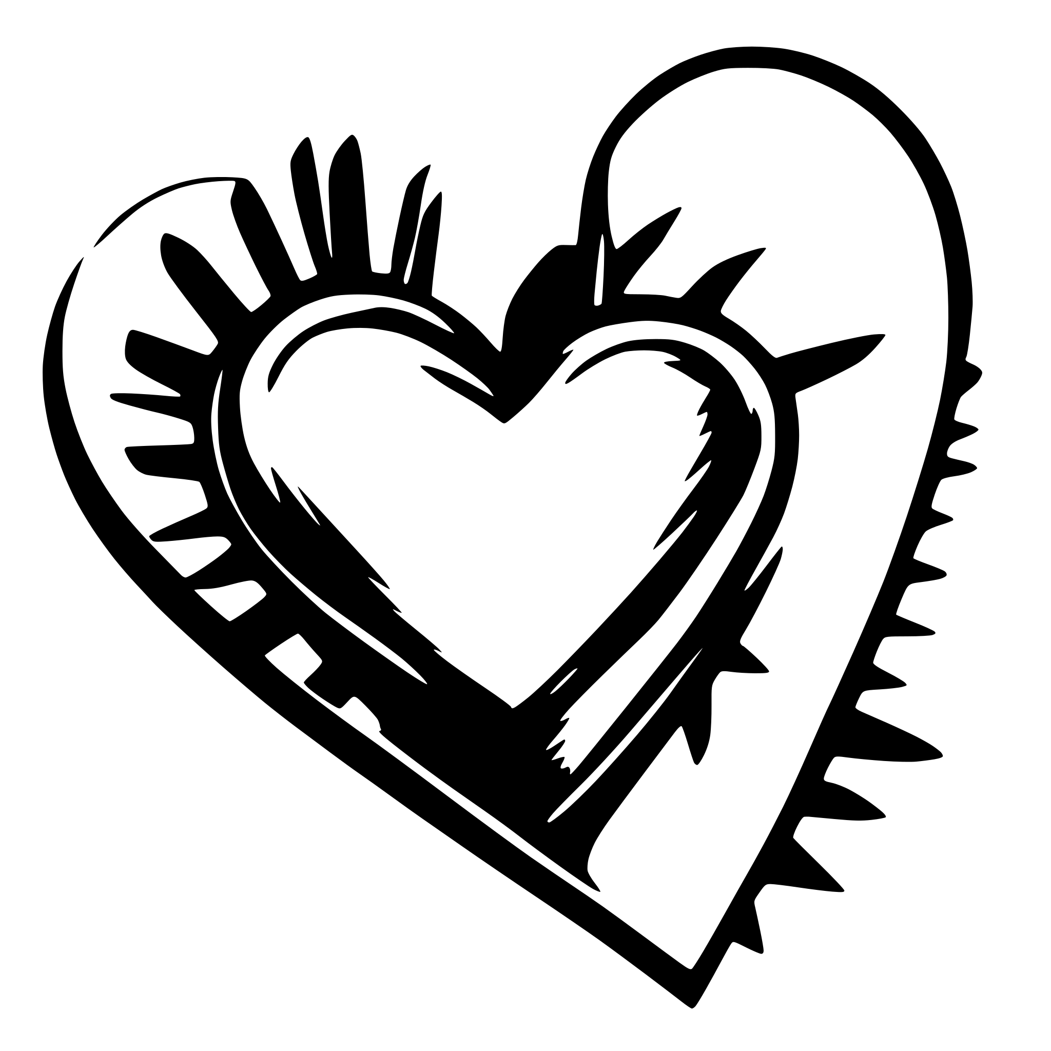 AI-generated SVG of a handrawn heart