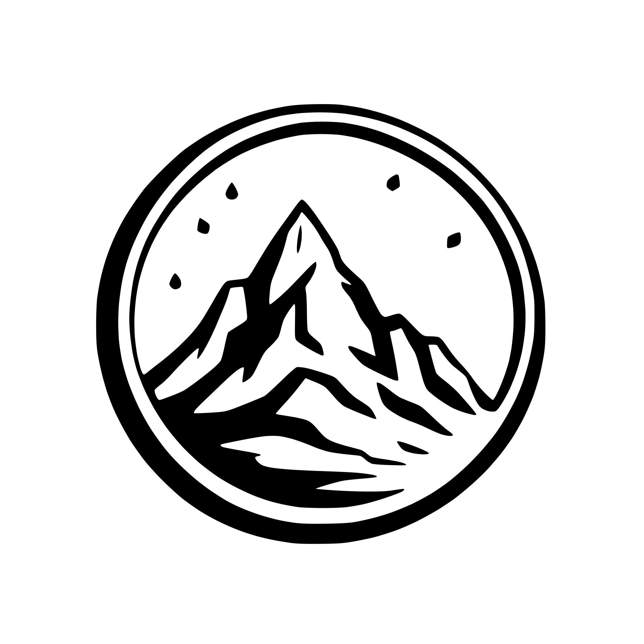 AI-generated SVG of 'Mountain with show'