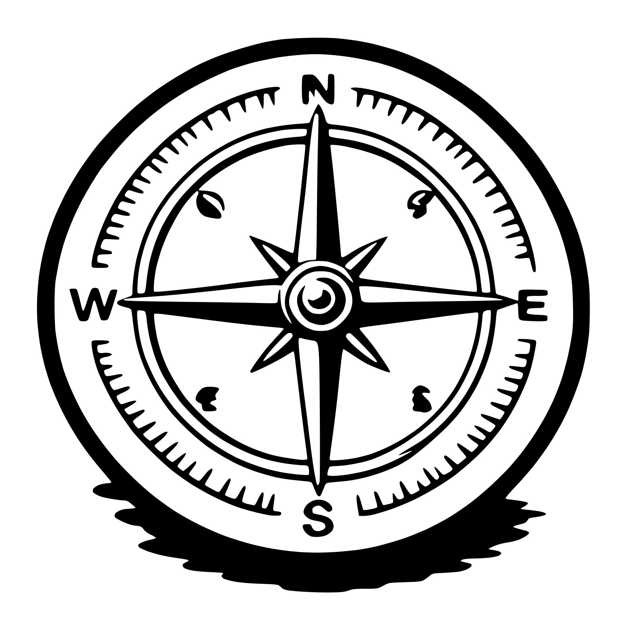AI-generated SVG of 'nature compass'