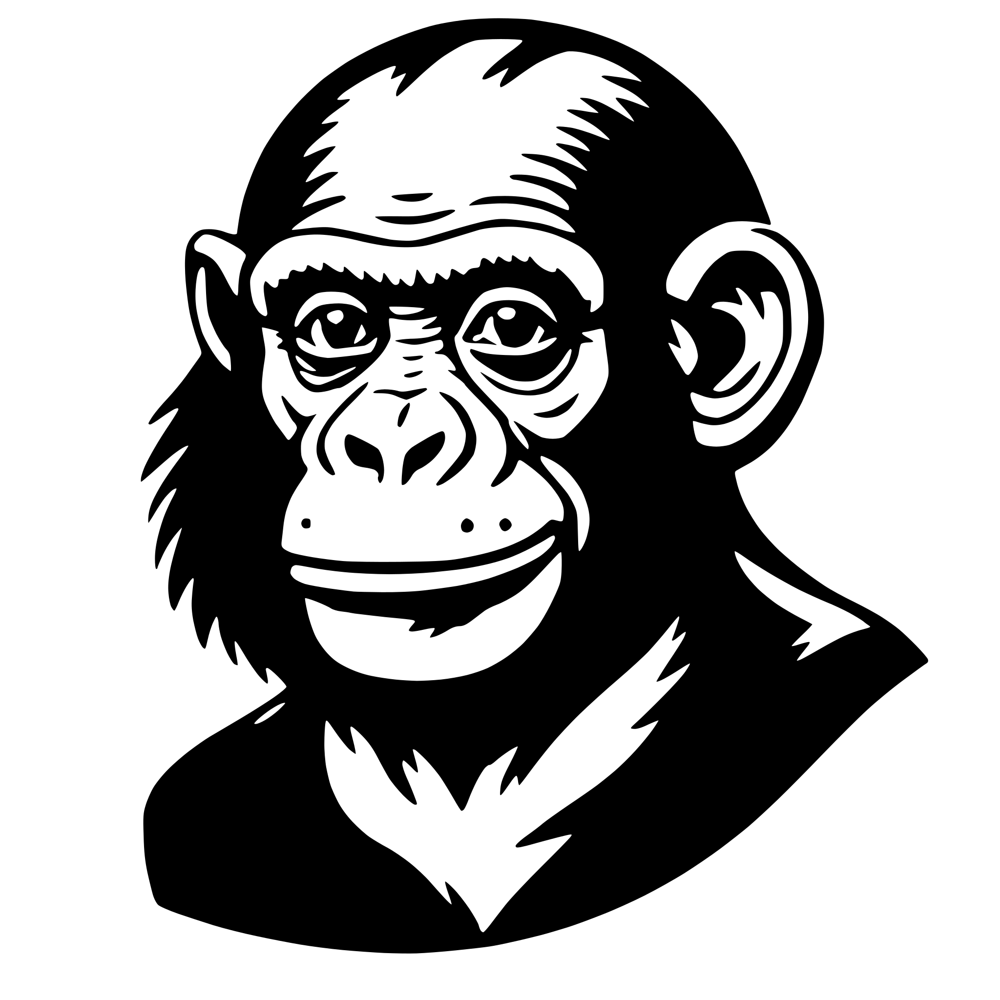 AI-generated SVG of a chimpanzee