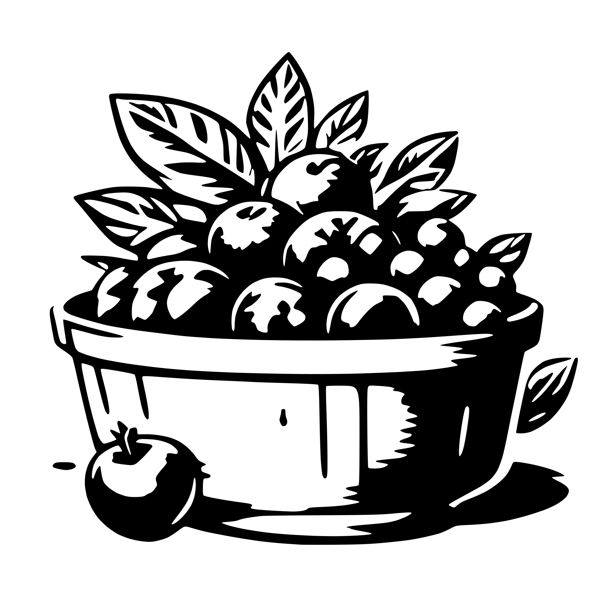 AI-generated SVG of a fruit basket
