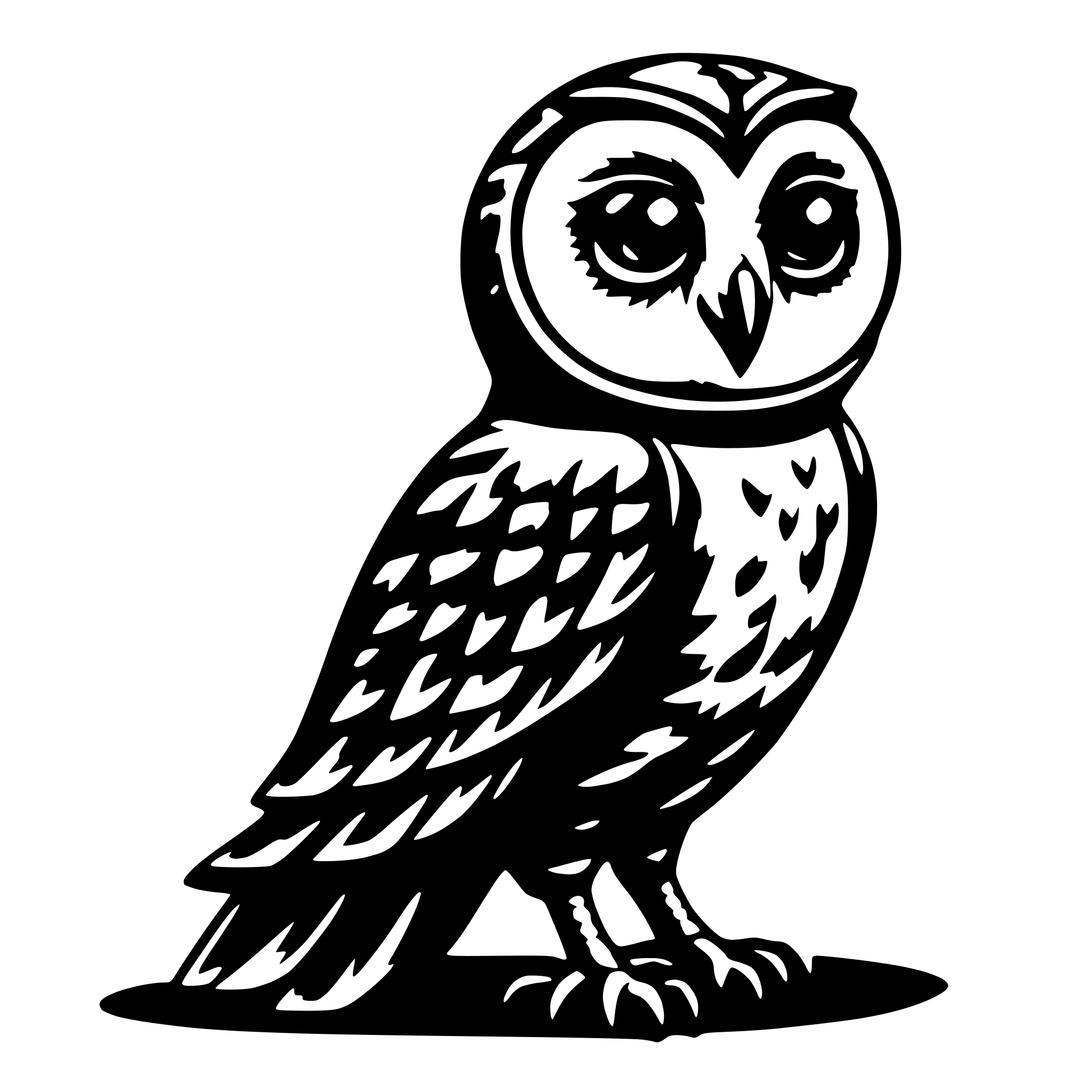 AI-generated SVG of a owl of athena