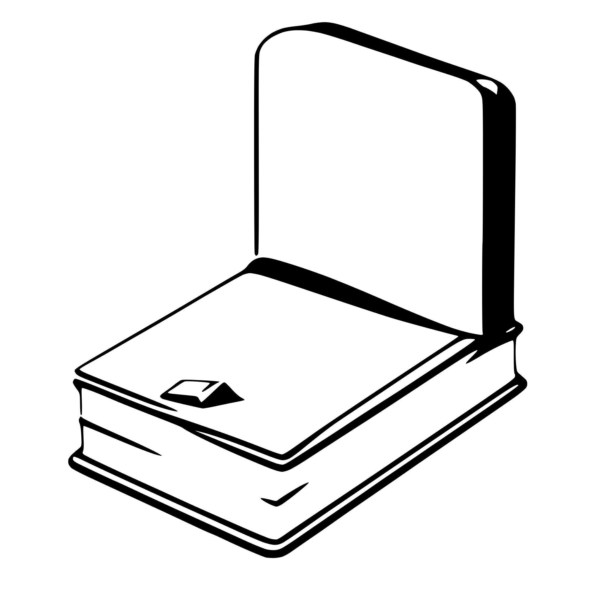 AI-generated SVG of 'PC on the book'