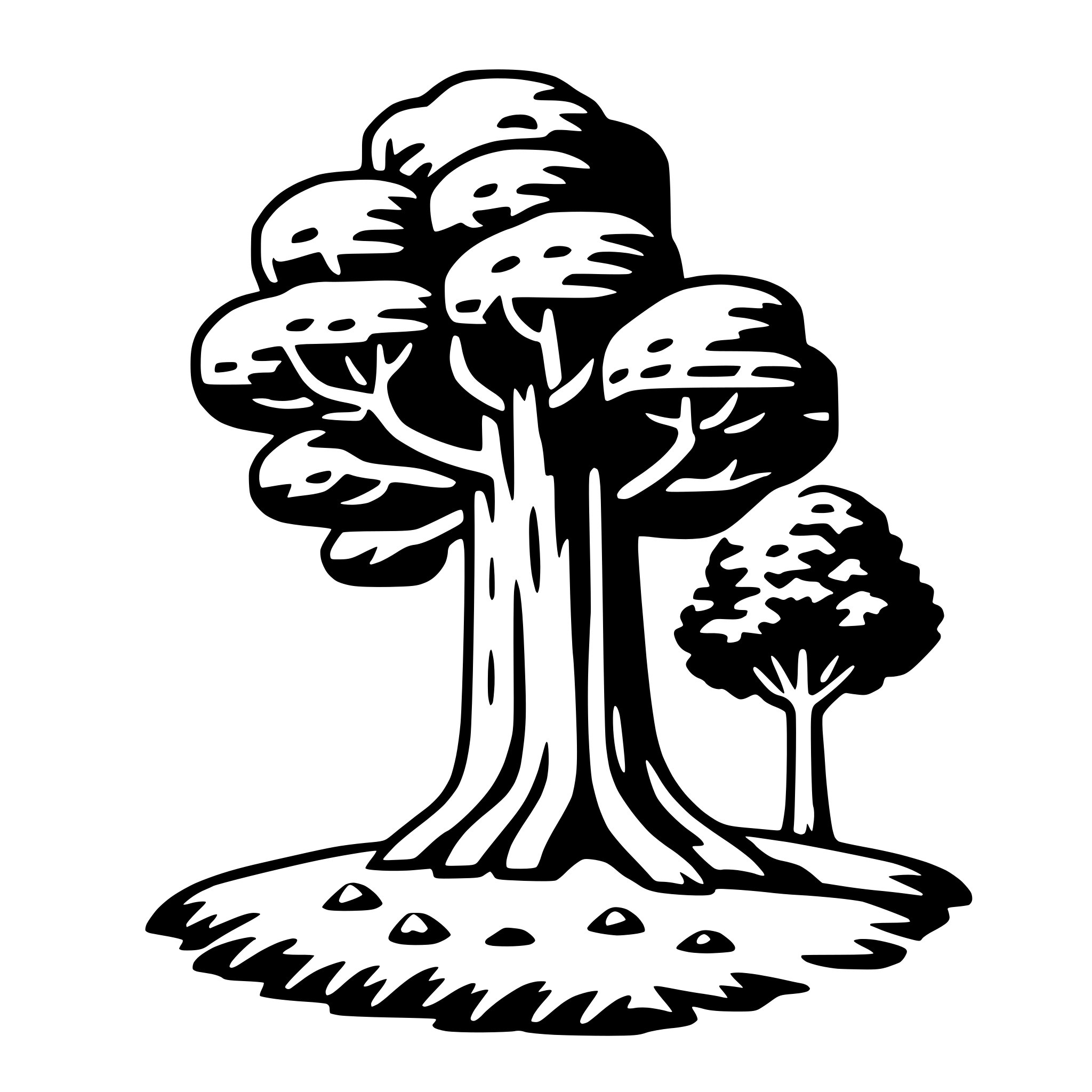 AI-generated SVG of a redwood tree