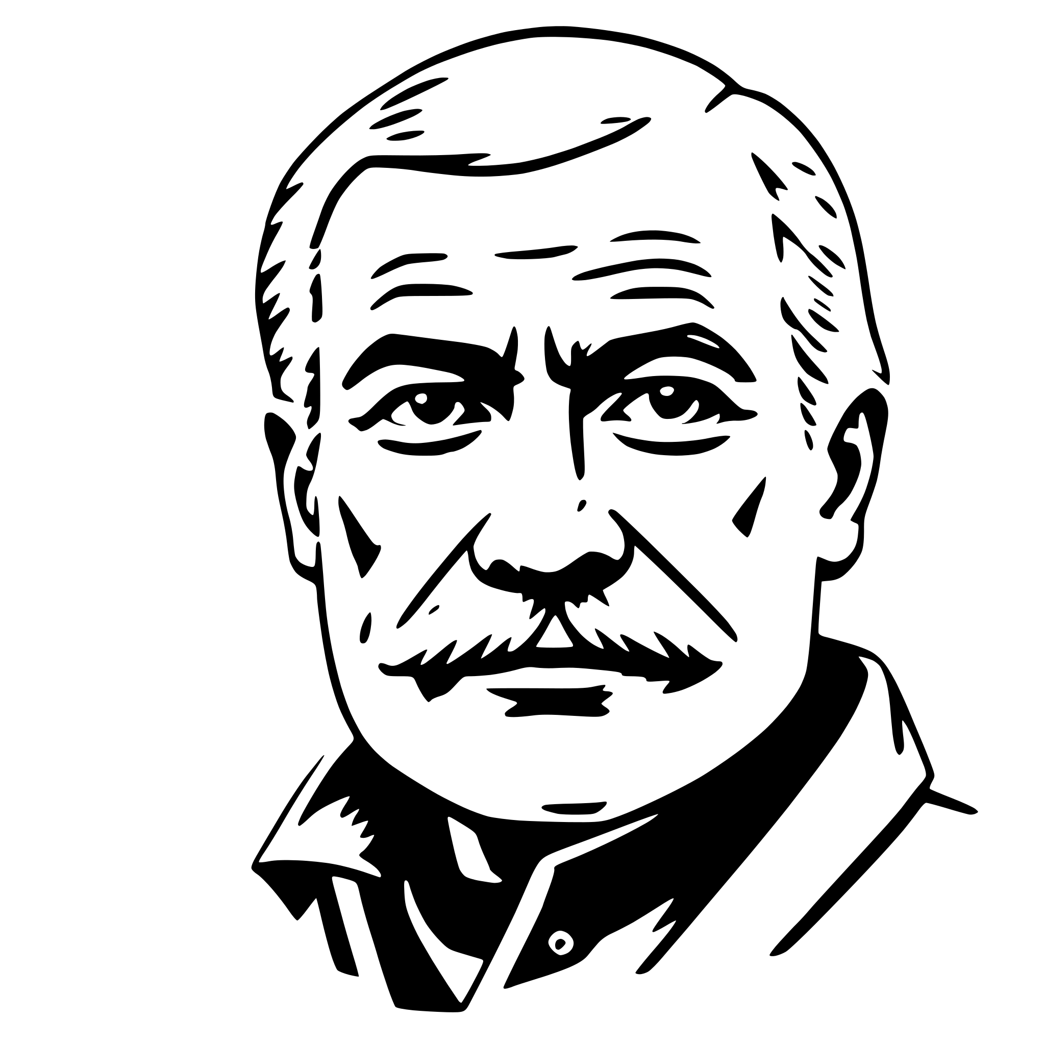 AI-generated SVG of a ernest hemingway