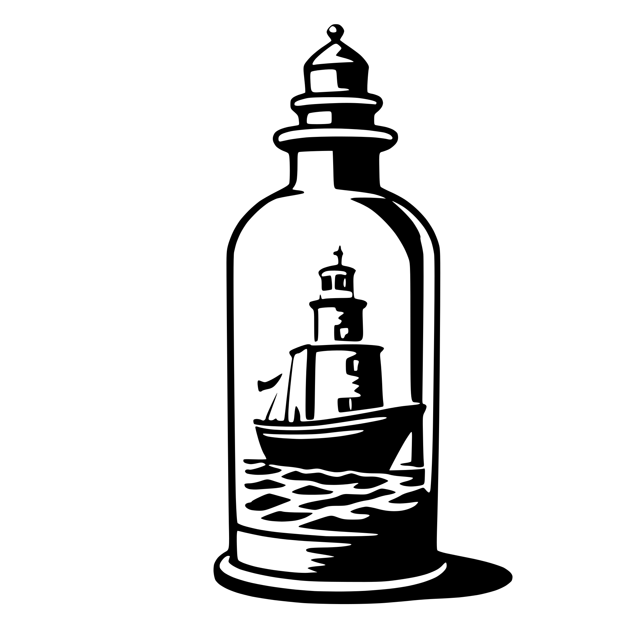 AI-generated SVG of 'ship in bottle'