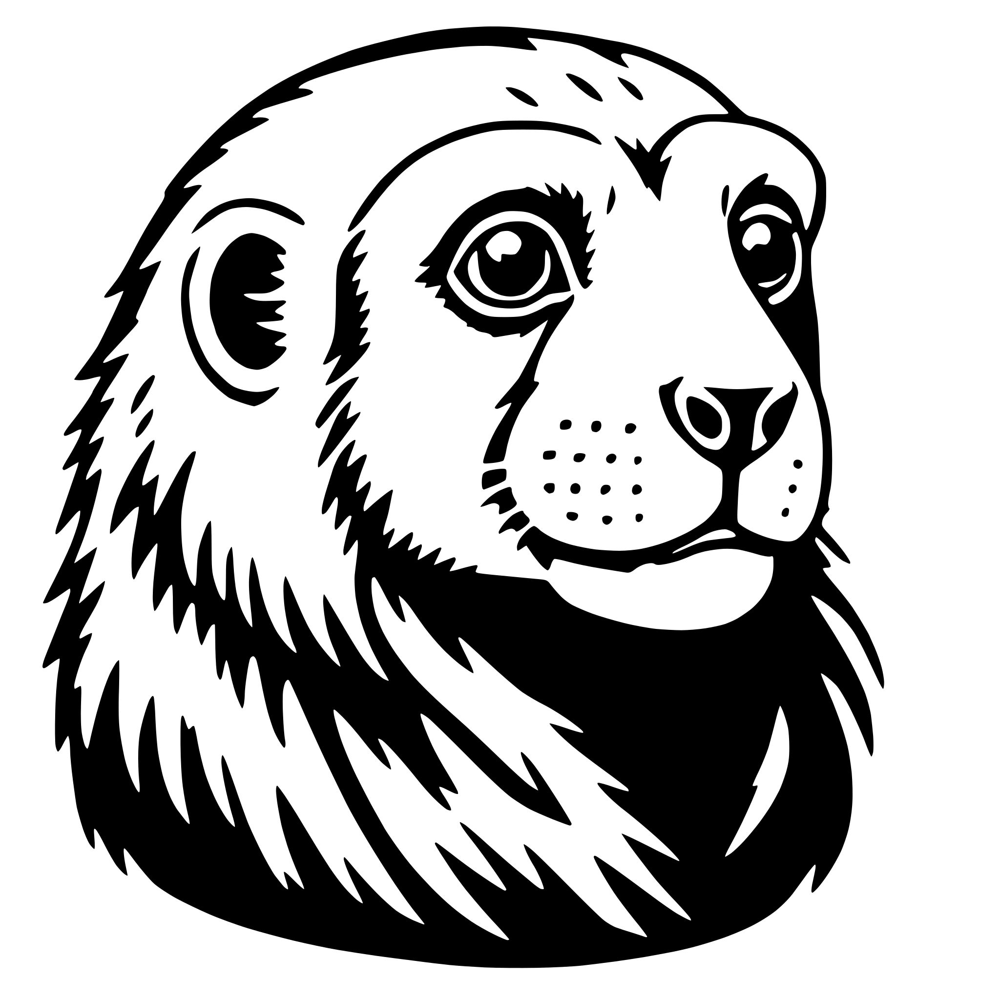 AI-generated SVG of a marmoset