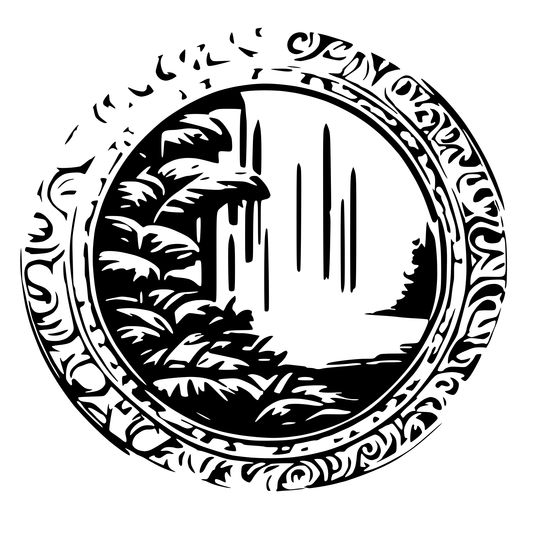 AI-generated SVG of 'circle frame'