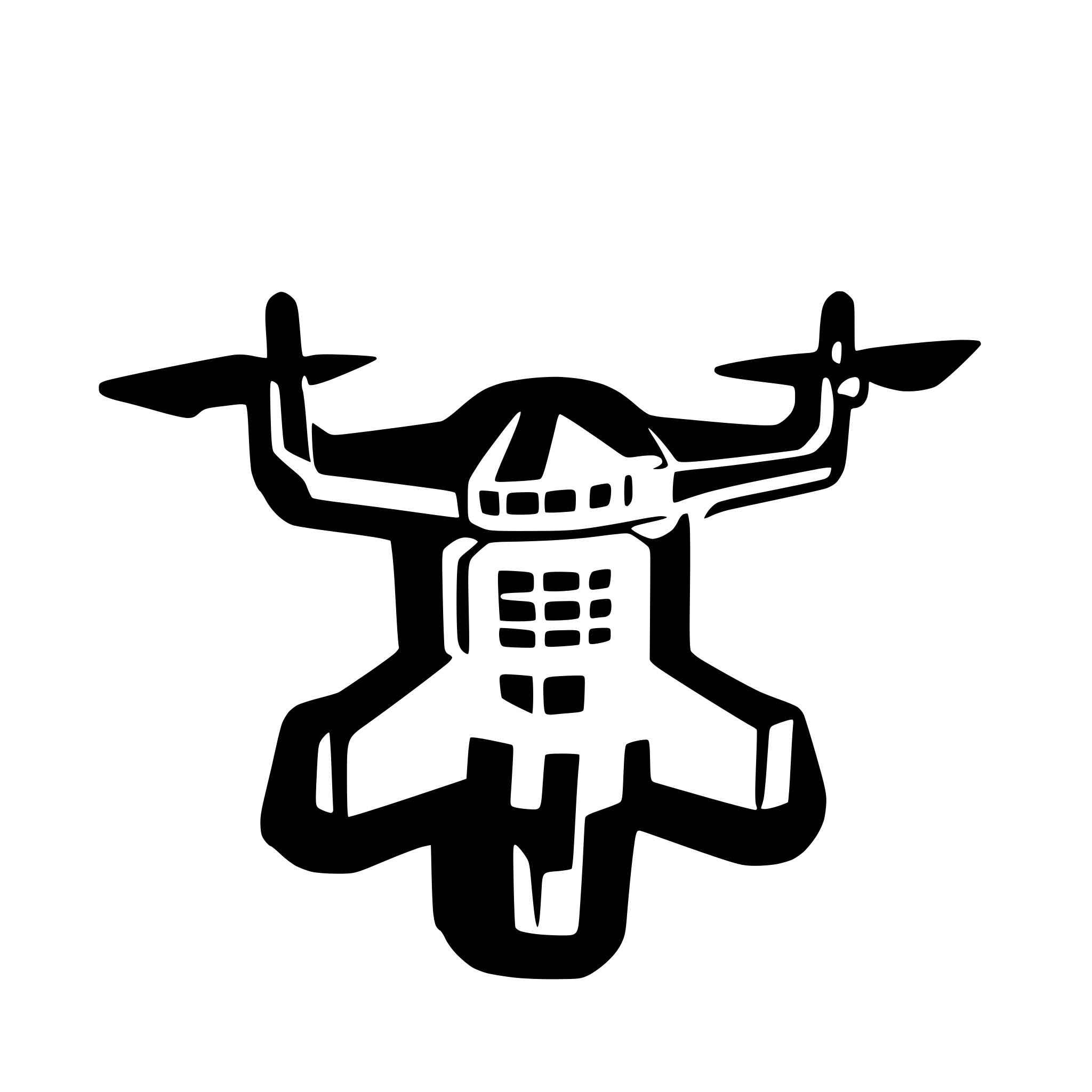 AI-generated SVG of a Generate an icon that is used in a scientific publication that shows a drone for 6G research