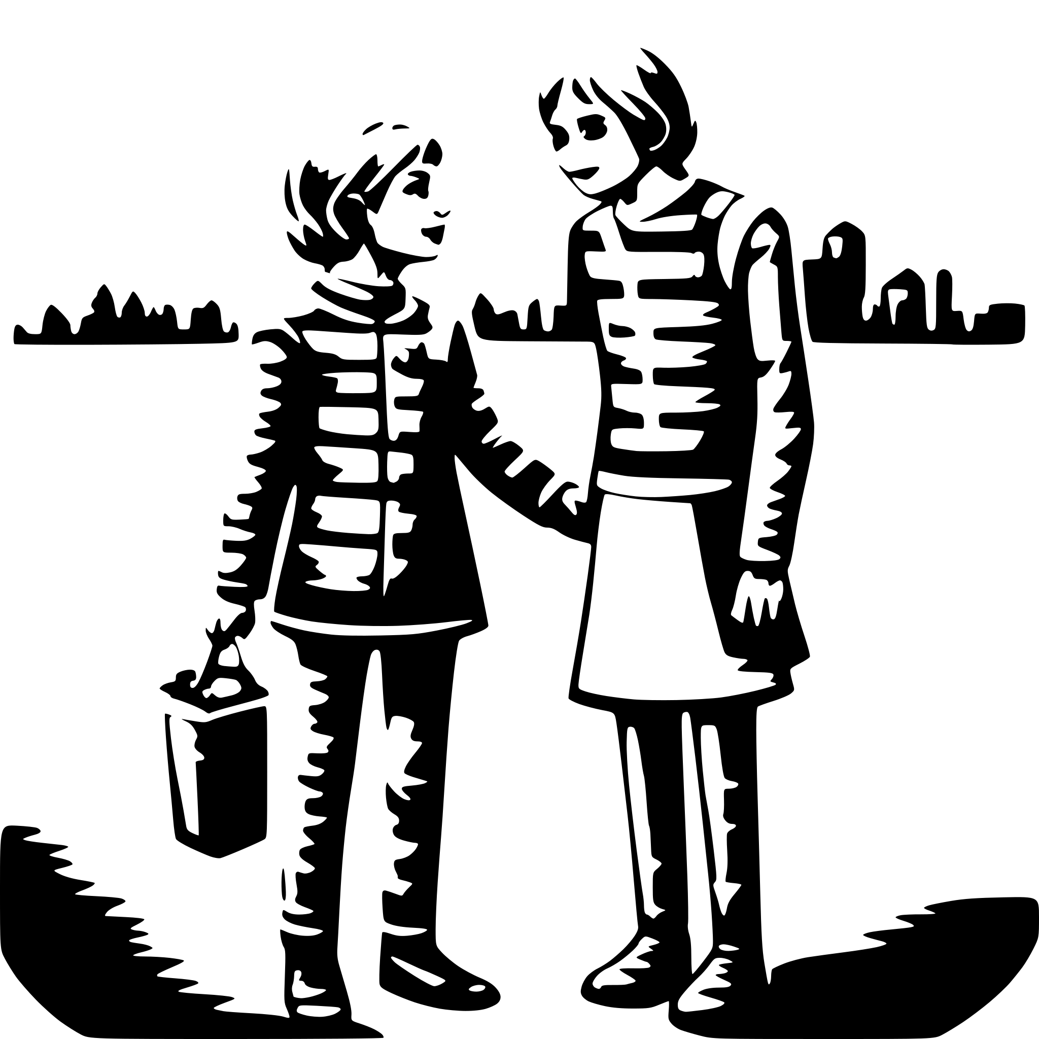 AI-generated SVG of a saying goodbye