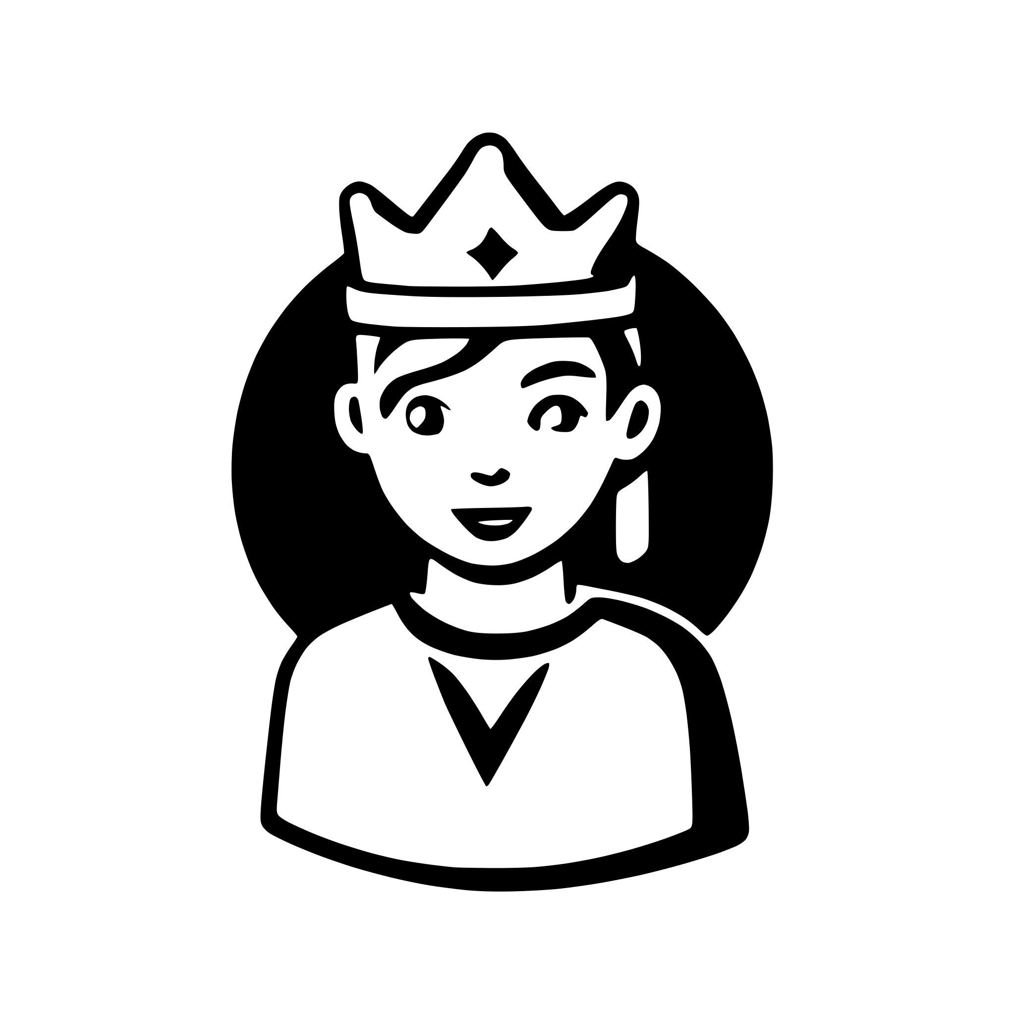 AI-generated SVG of a Person with crown flat icon - app icon