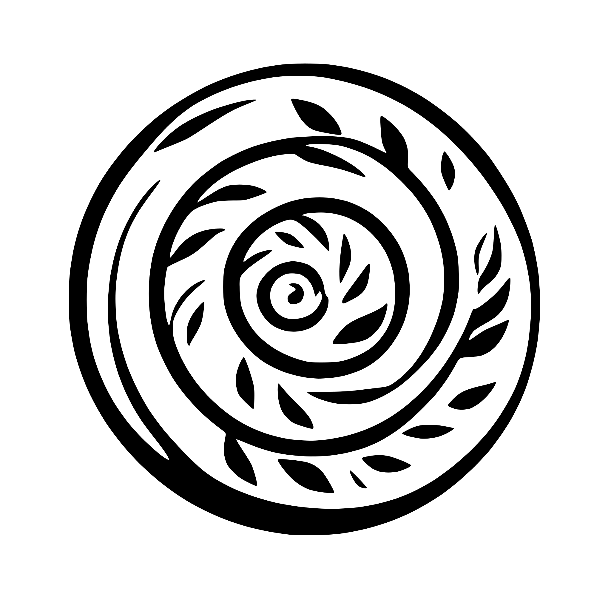 AI-generated SVG of a spiral flush minimal