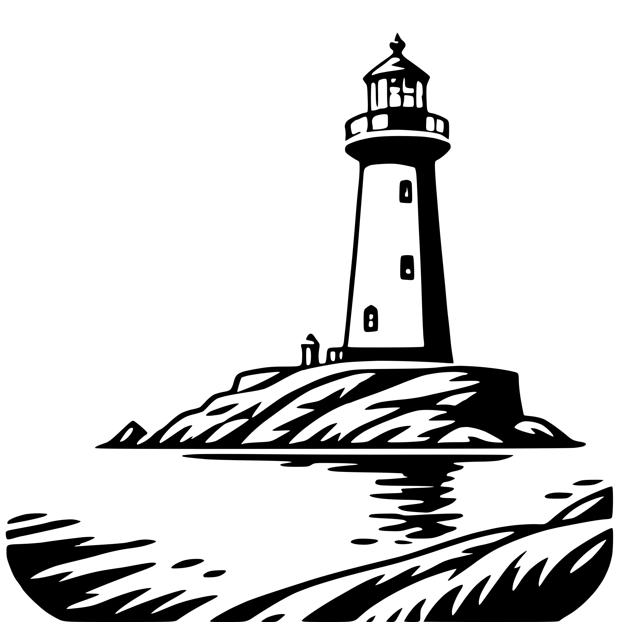 AI-generated SVG of 'sailing past lighthouse'