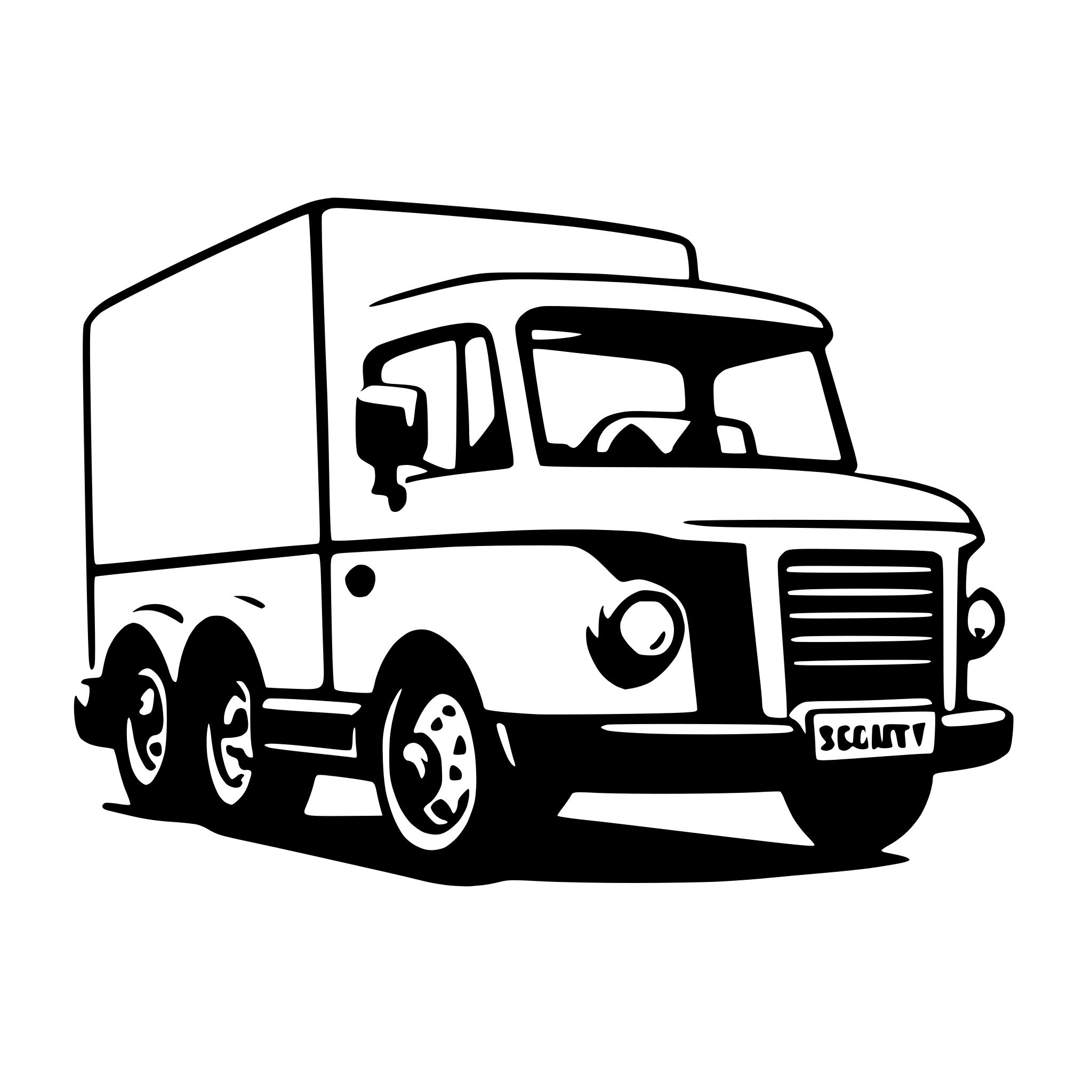 AI-generated SVG of a security vehicle HGV