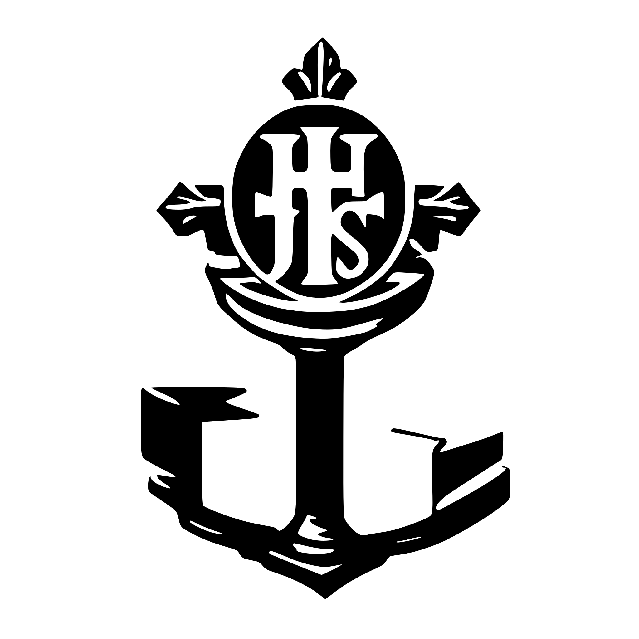 AI-generated SVG of a catholic host with letters jhs