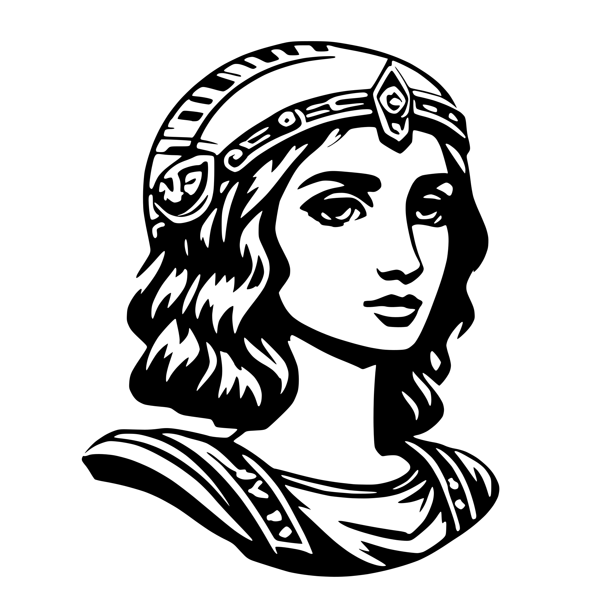 AI-generated SVG of a Athena