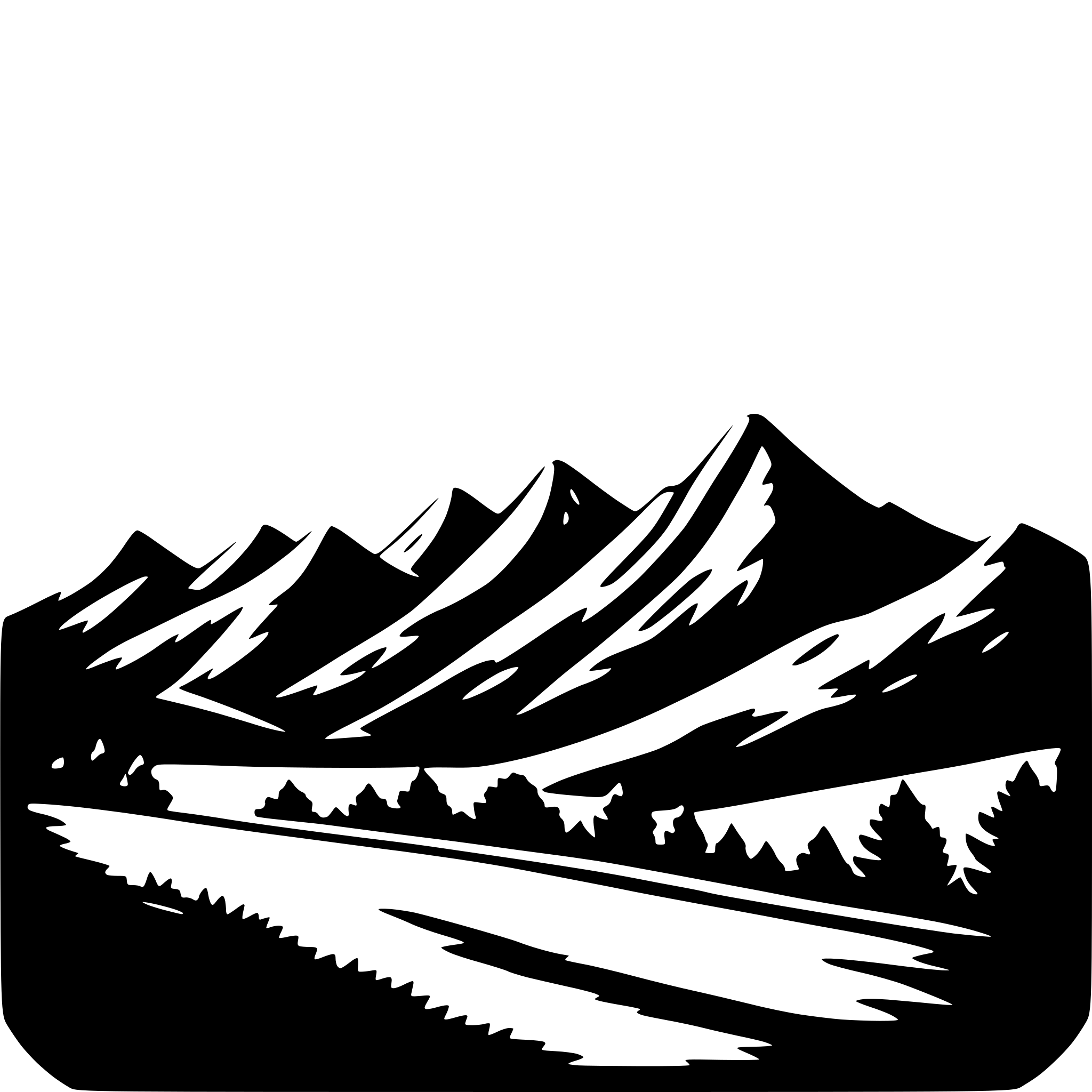 AI-generated SVG of a moon and mountains