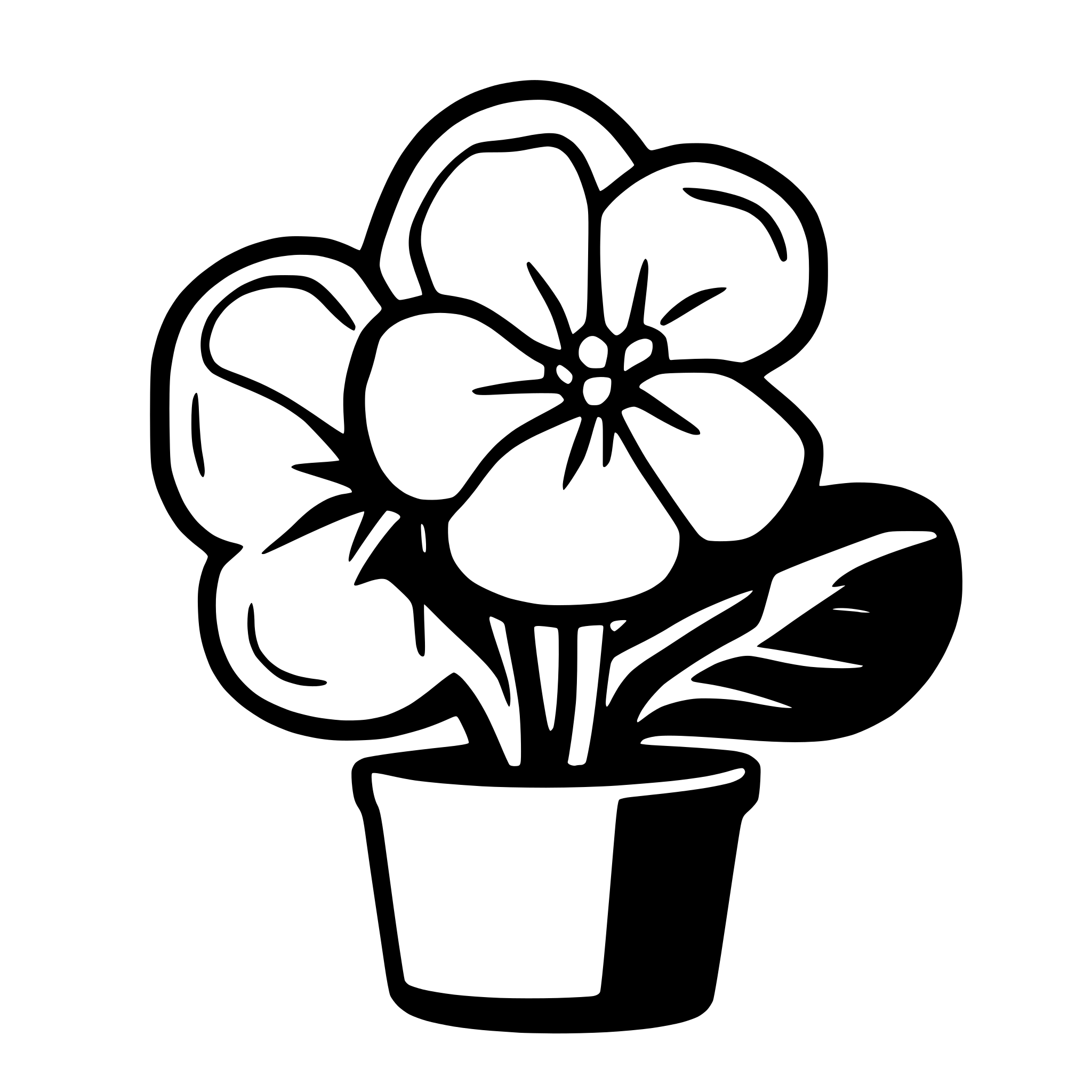 AI-generated SVG of 'african violet saintpaulia flowe'