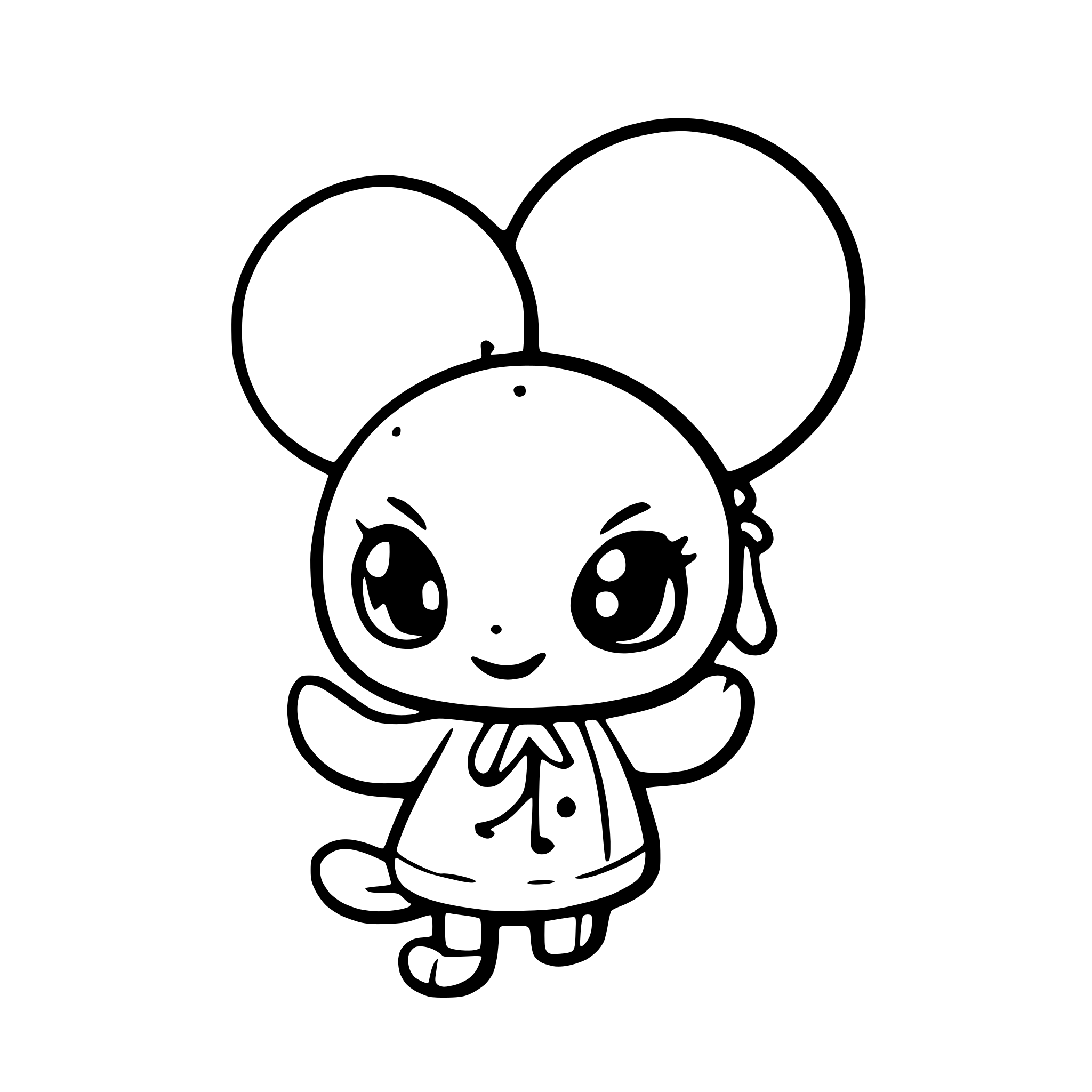 AI-generated SVG of 'cute octopus holding balloons'