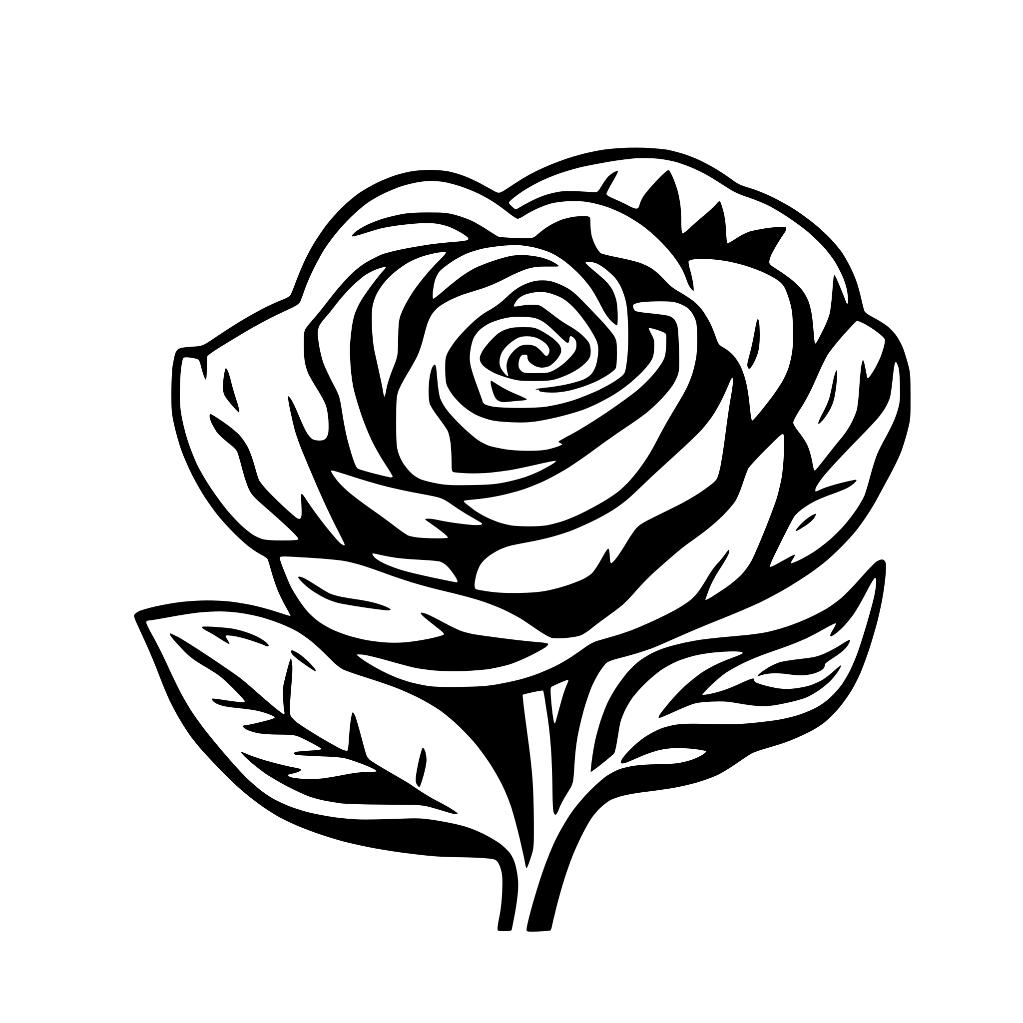 AI-generated SVG of a rose