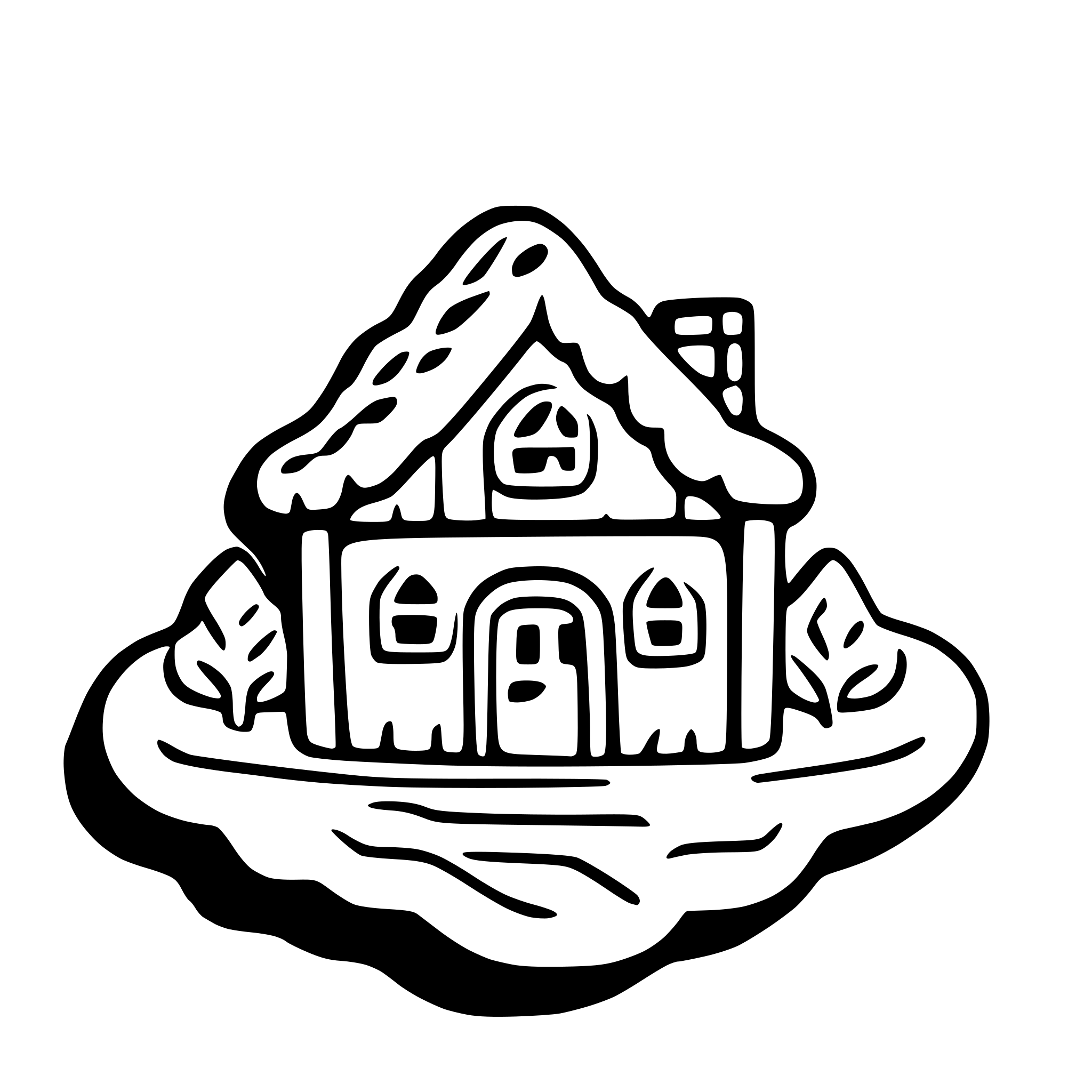 AI-generated SVG of a gingerbread house