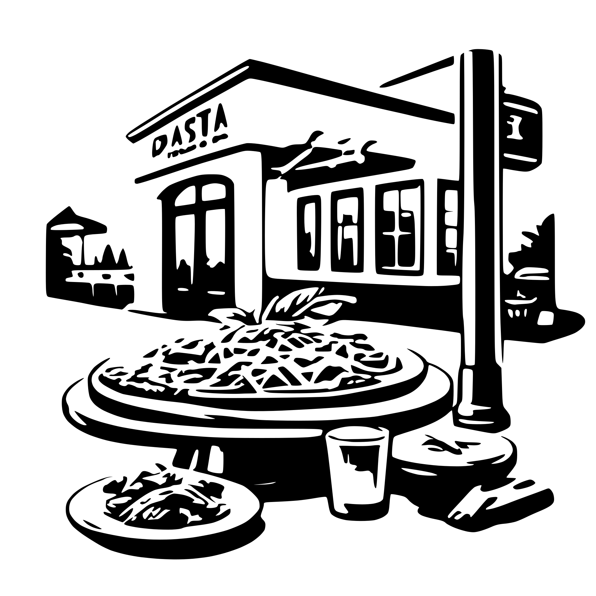 AI-generated SVG of a pasta restaurant