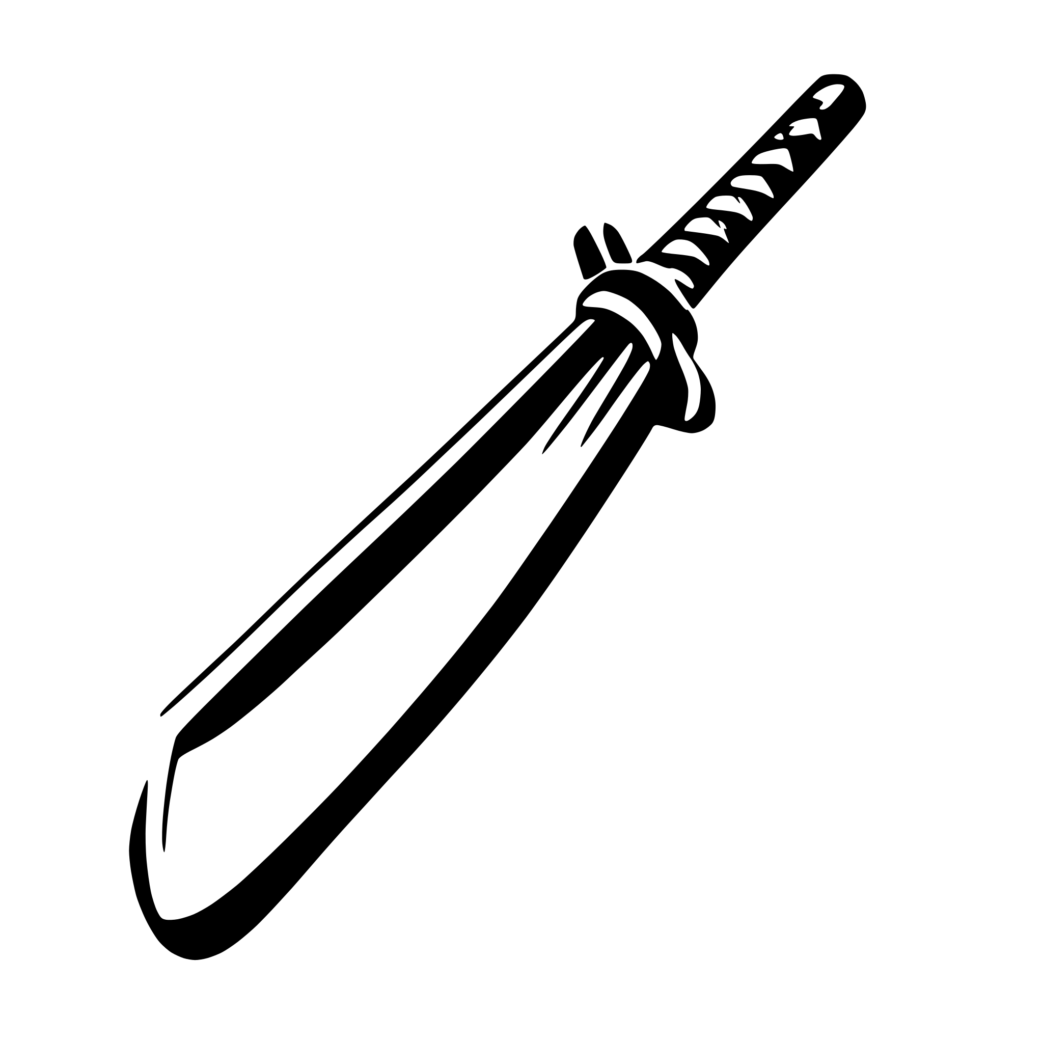 AI-generated SVG of 'Japanese katana'