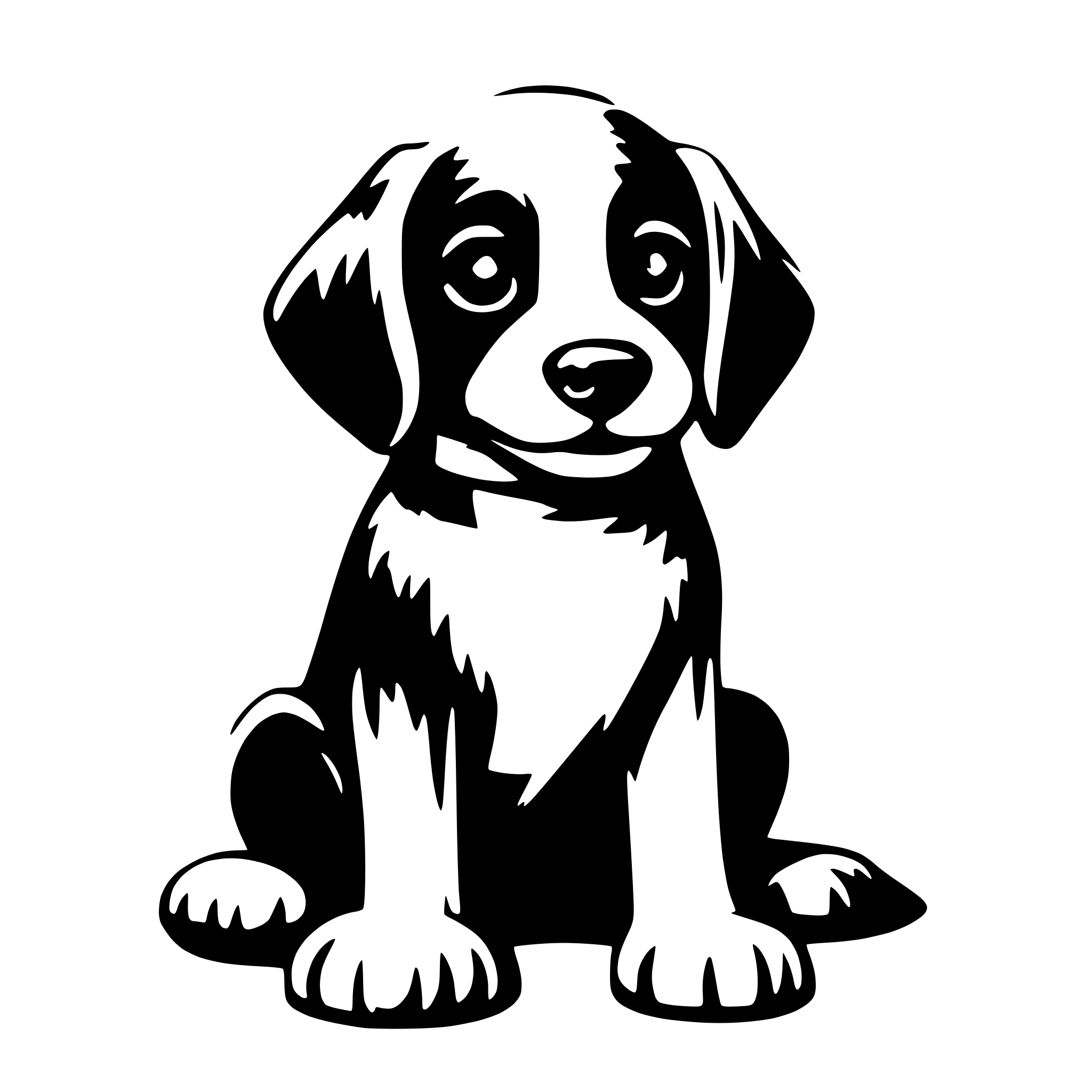 AI-generated SVG of 'Cute dog'