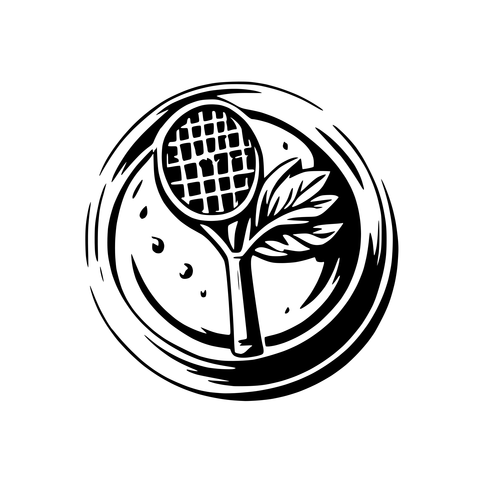 AI-generated SVG of 'Orangensaftgäser mit Tennisschlägern'