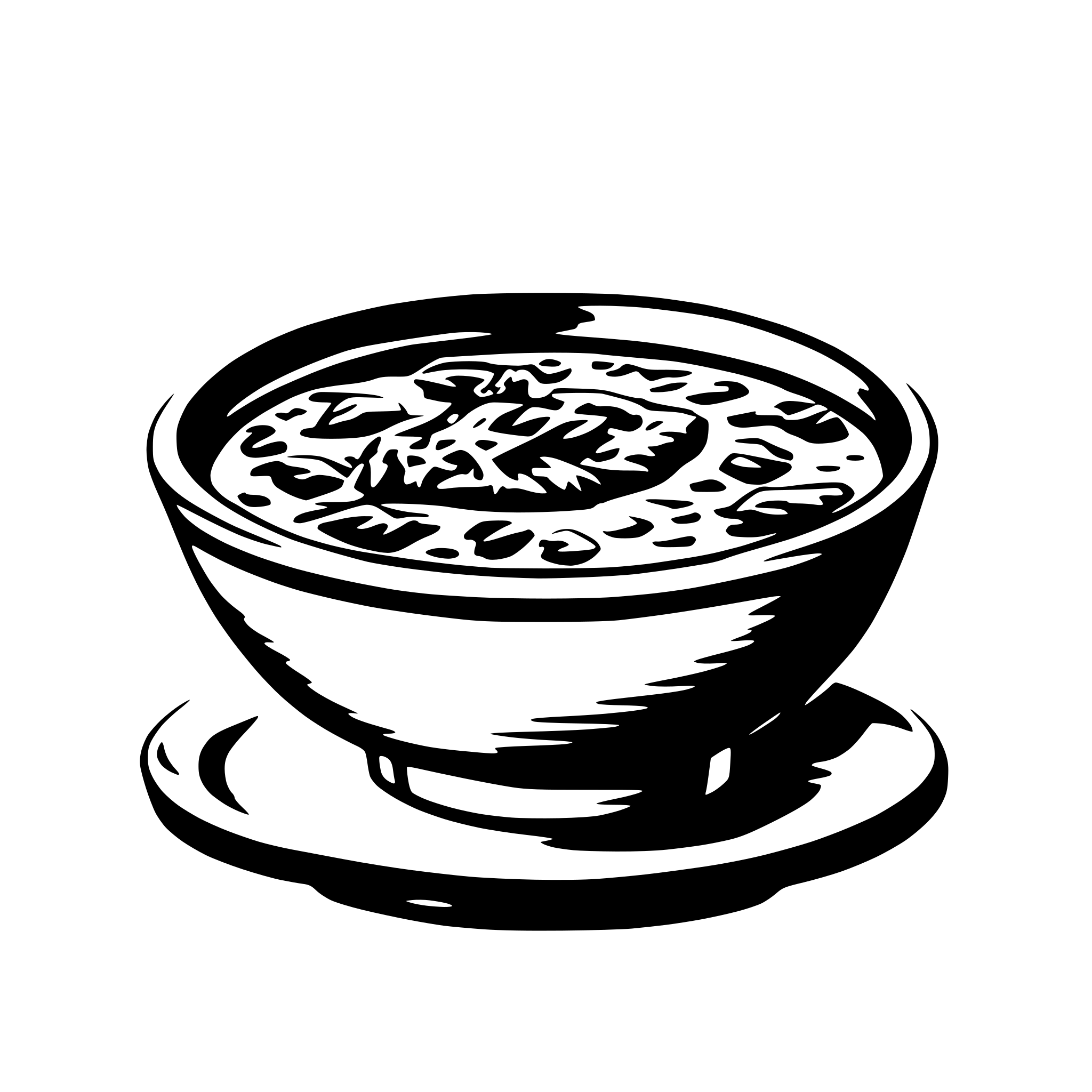 AI-generated SVG of 'hand-drawn bowl of soup'