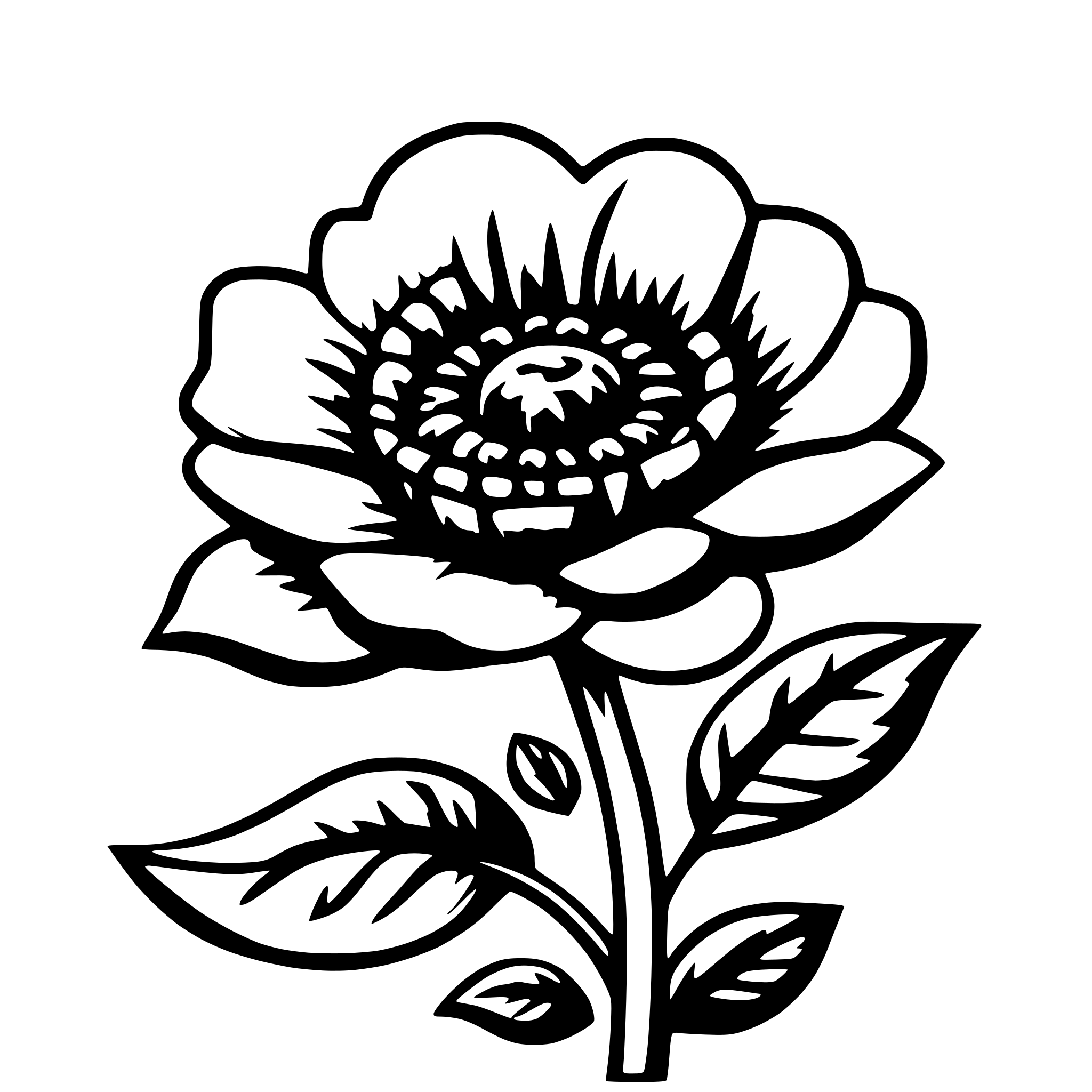 AI-generated SVG of 'create flower'