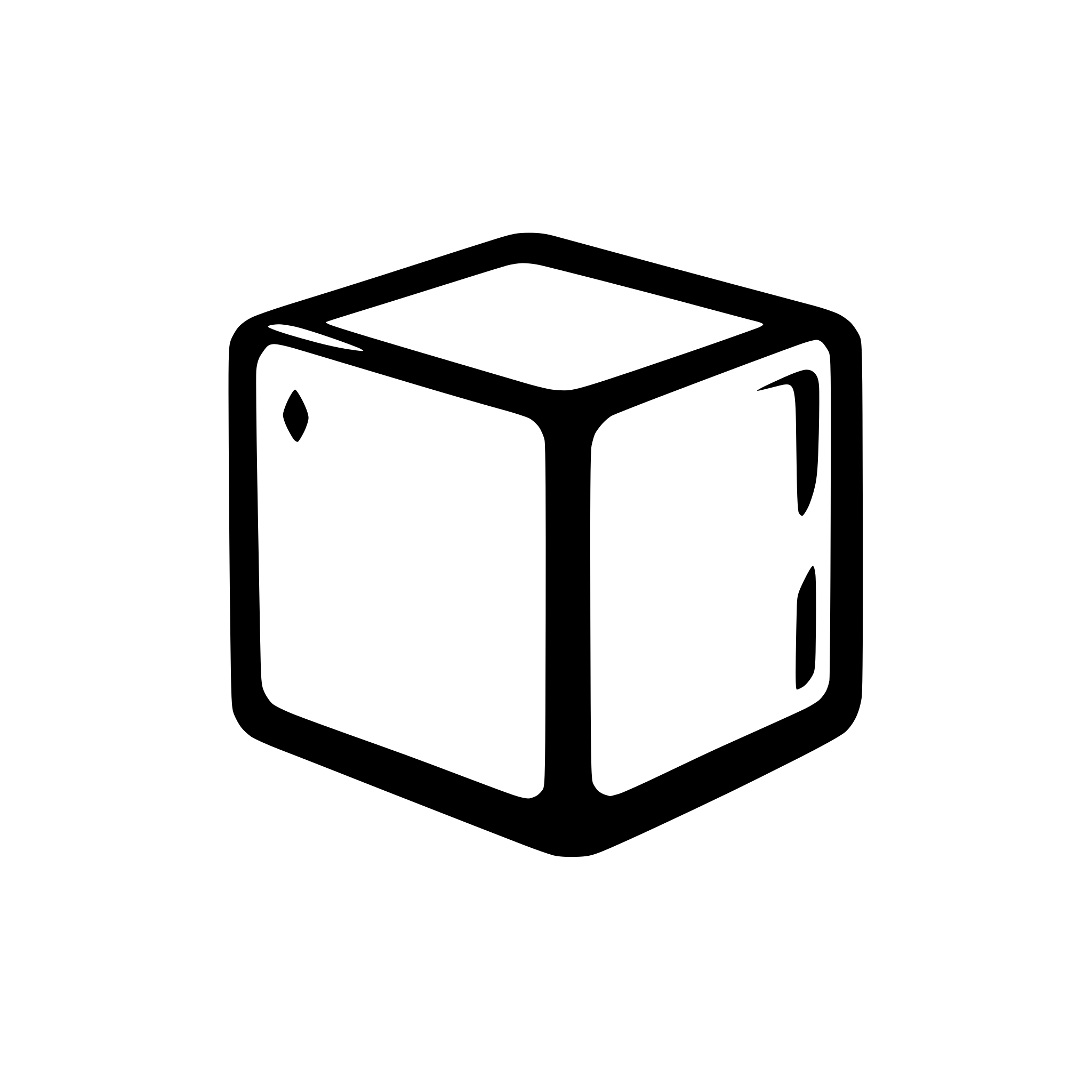 AI-generated SVG of a black cube. All sides are black. Edges are black. With few very thin cracks in the black sides