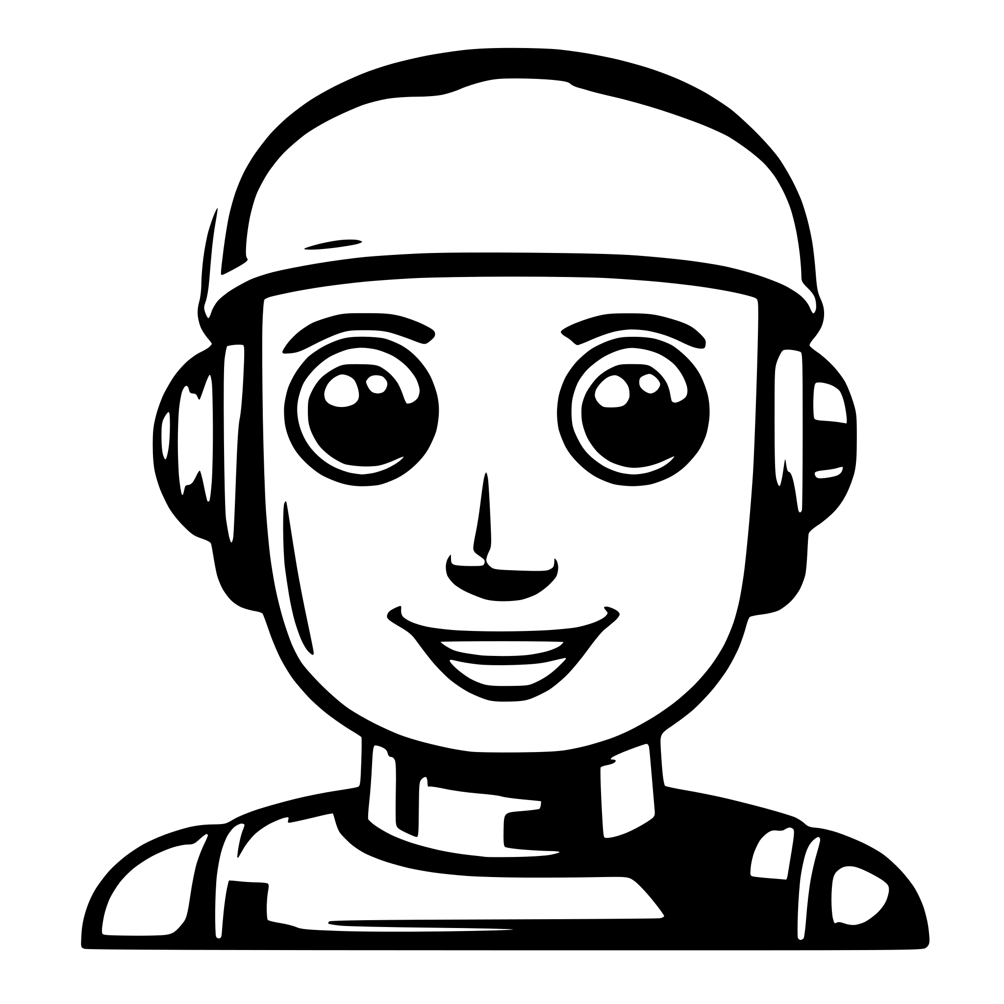 AI-generated SVG of 'chatbot message bubble head'
