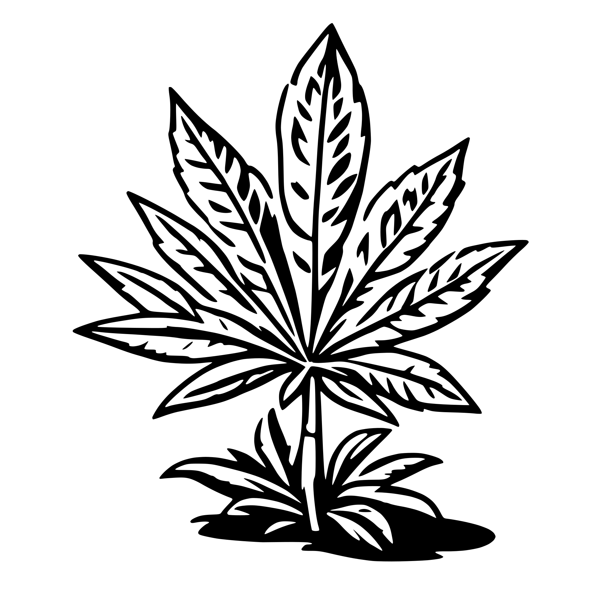 AI-generated SVG of a weed