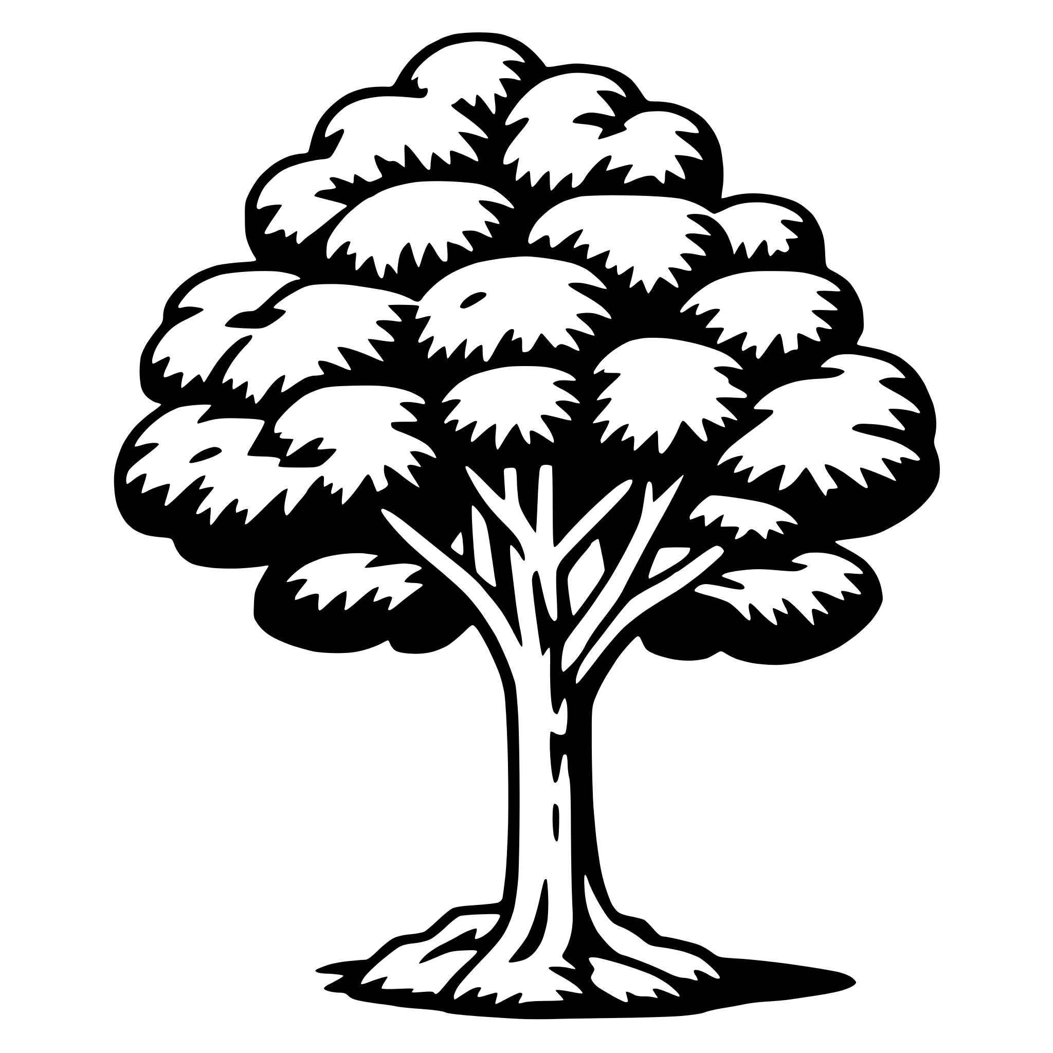 AI-generated SVG of 'yew tree'