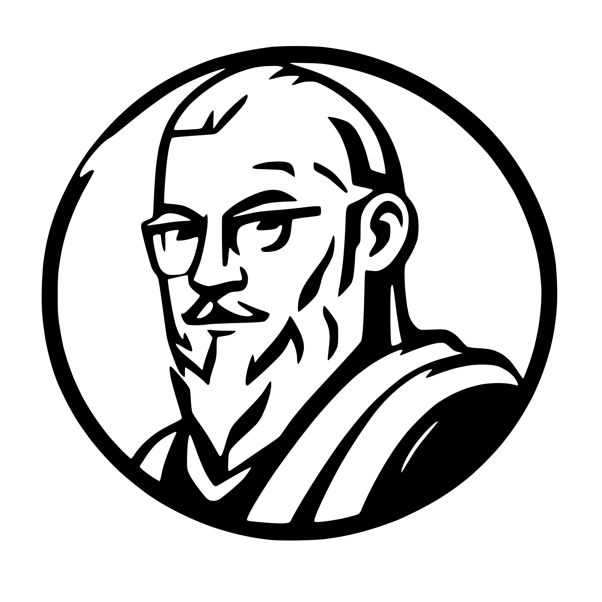 AI-generated SVG of a Bald, white man, long beard, face only