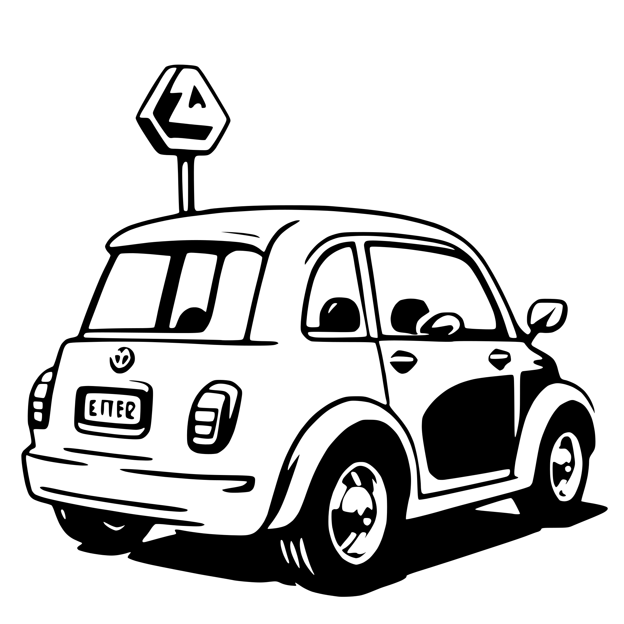 AI-generated SVG of a electric car
